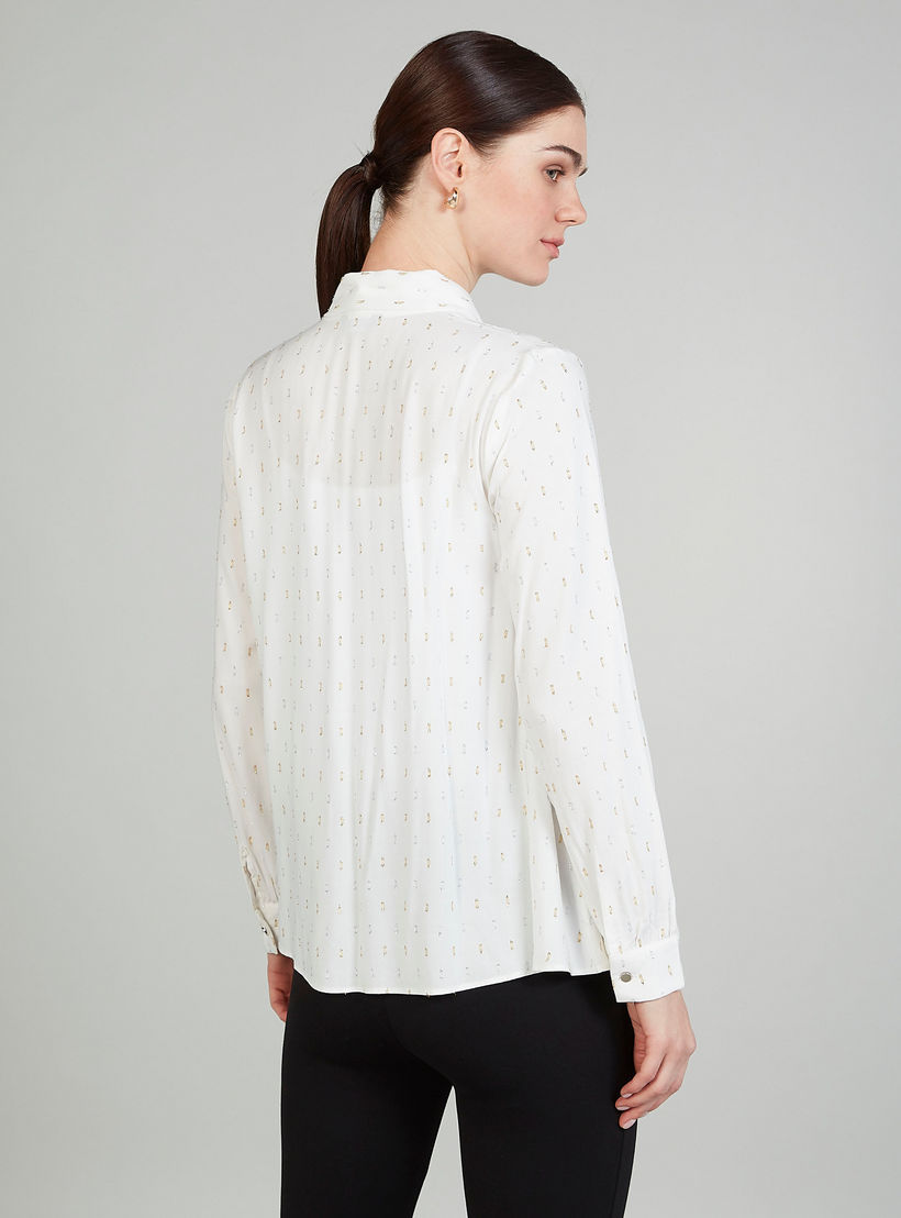 بلوزة بأكمام طويلة وربطة عنق وتزيينات-women-clothing-shirtsandblouses-blouses-image-1
