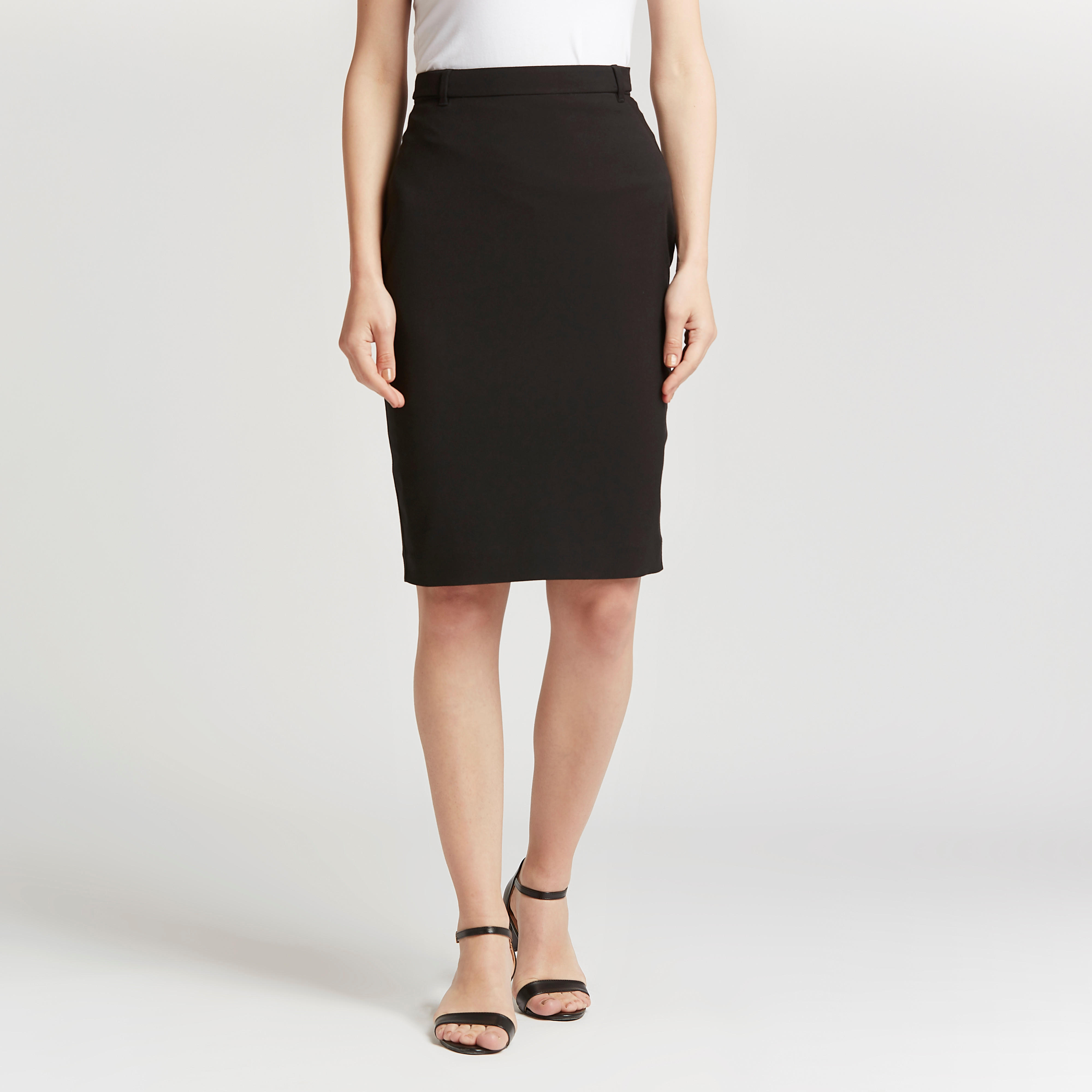 تنّورة ضيّقة ميدي سادة بسحّاب إغلاق-women-clothing-bottoms-skirts-image-5