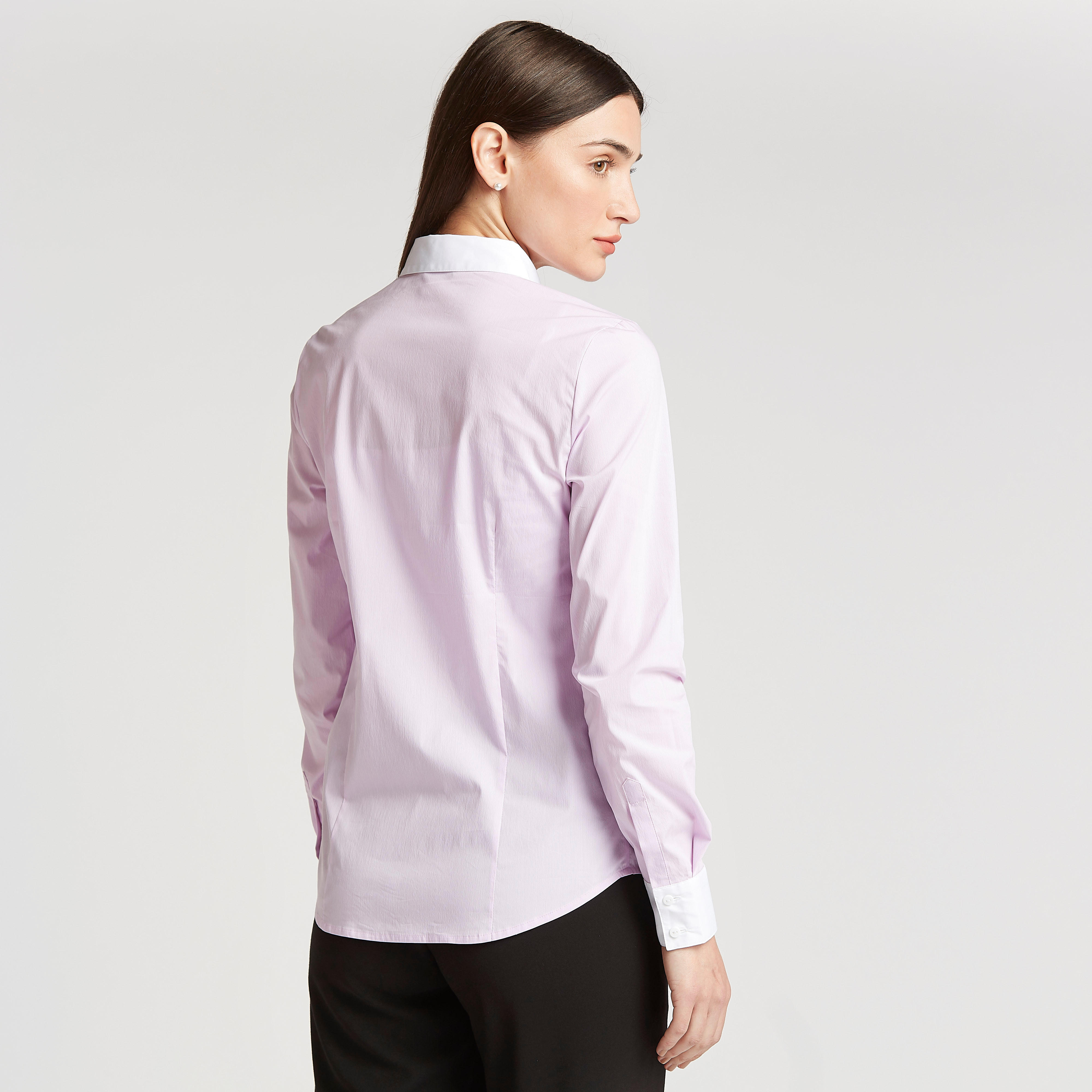 قميص سادة بياقة عاديّة وأكمام طويلة-women-clothing-shirtsandblouses-shirts-image-2