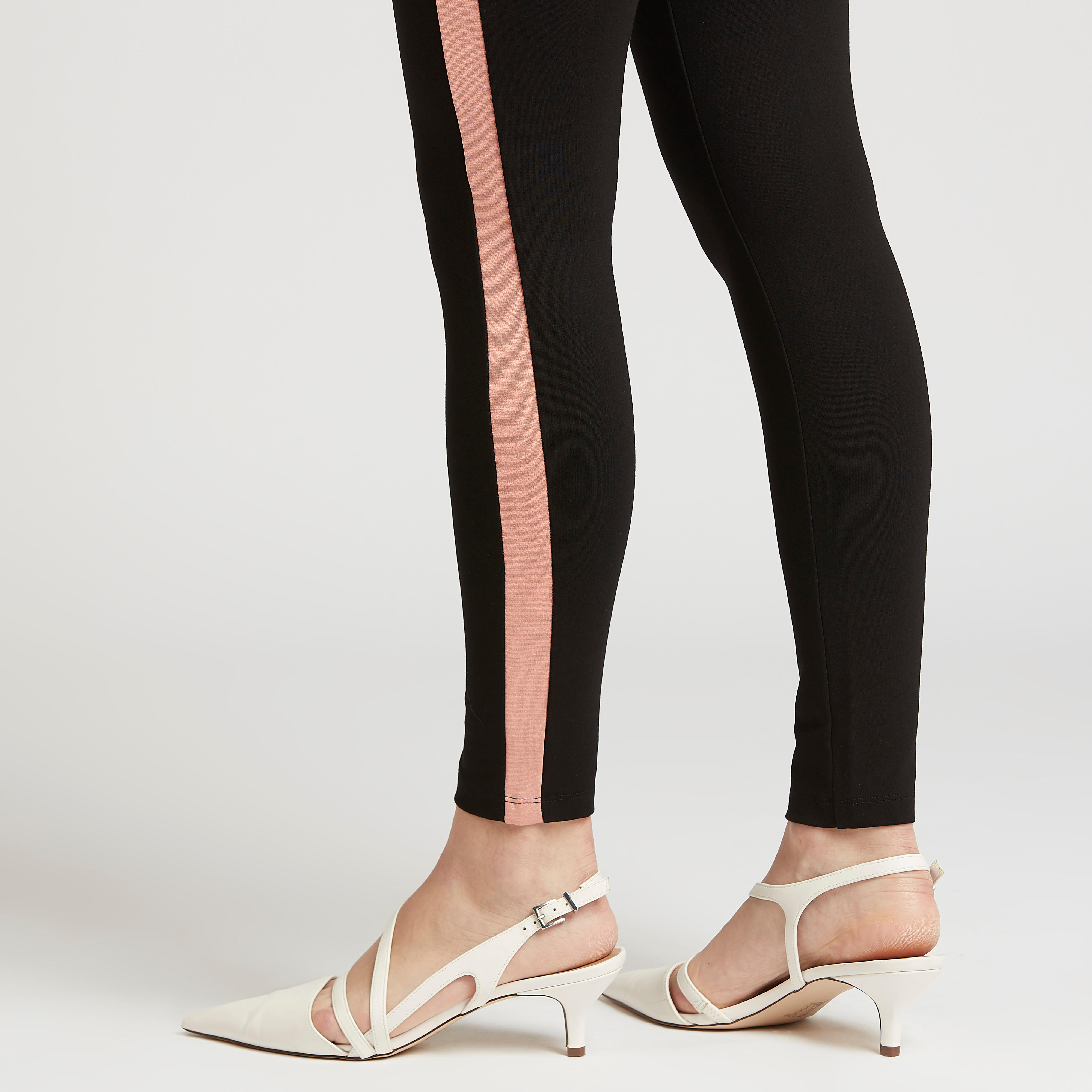 بنطلون ليقنز سكيني سادة بخصر مطاطي متوسط الارتفاع-women-clothing-bottoms-leggings-image-3