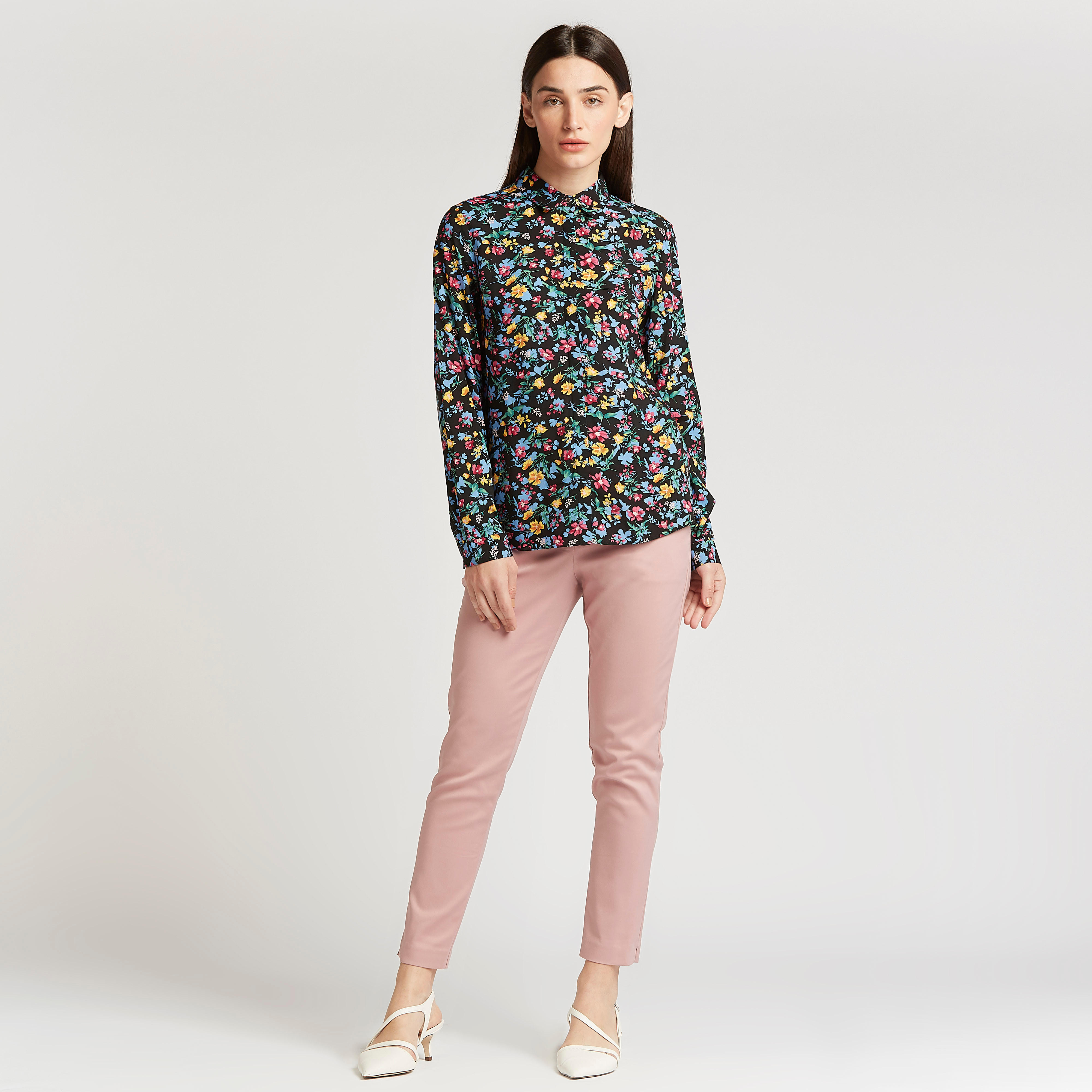 قميص بطبعات أزهار وأكمام طويلة ووصلة أزرار مخفيّة-women-clothing-shirtsandblouses-shirts-image-3