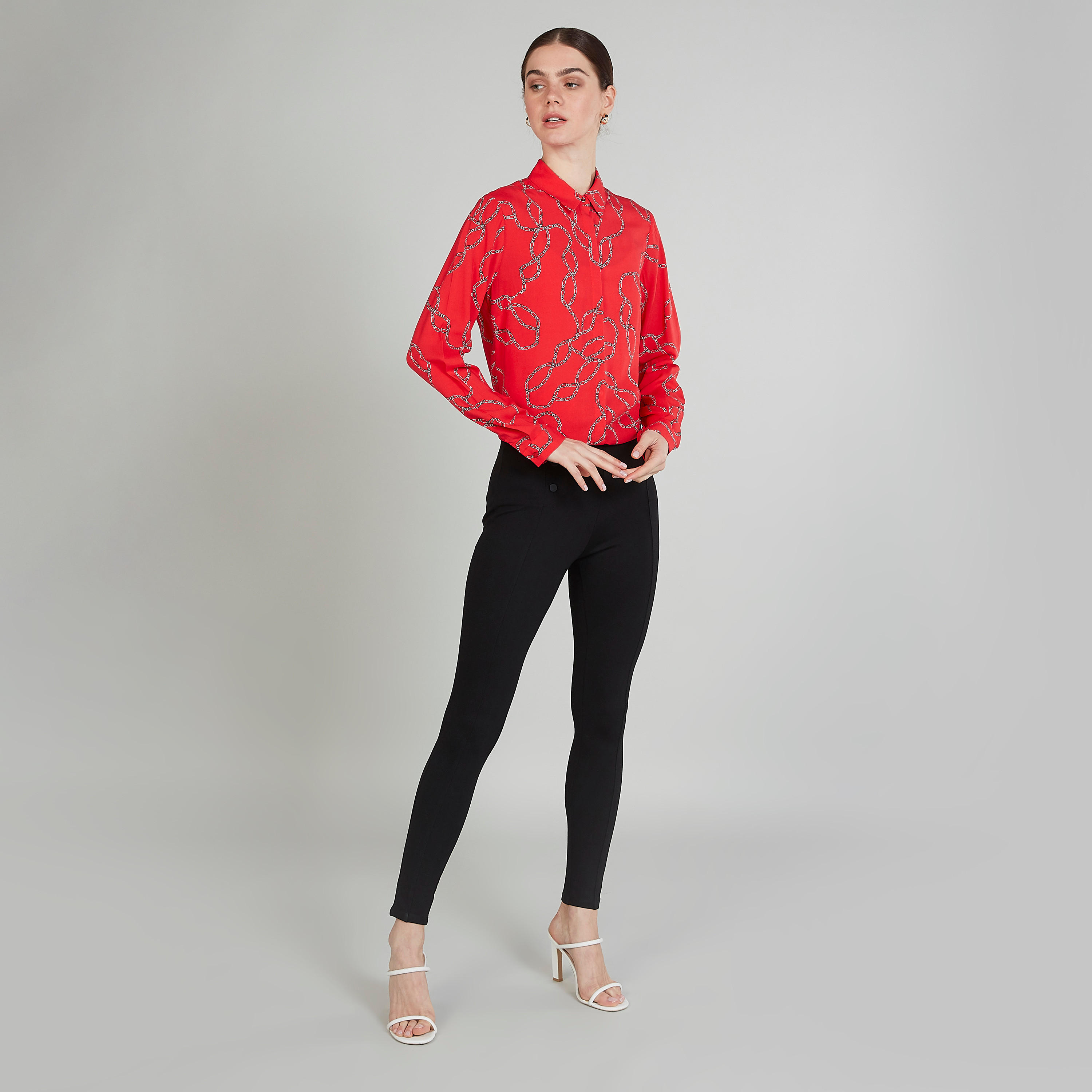 Printed Shirt with Long Sleeves and Concealed Placket-women-clothing-shirtsandblouses-shirts-image-2