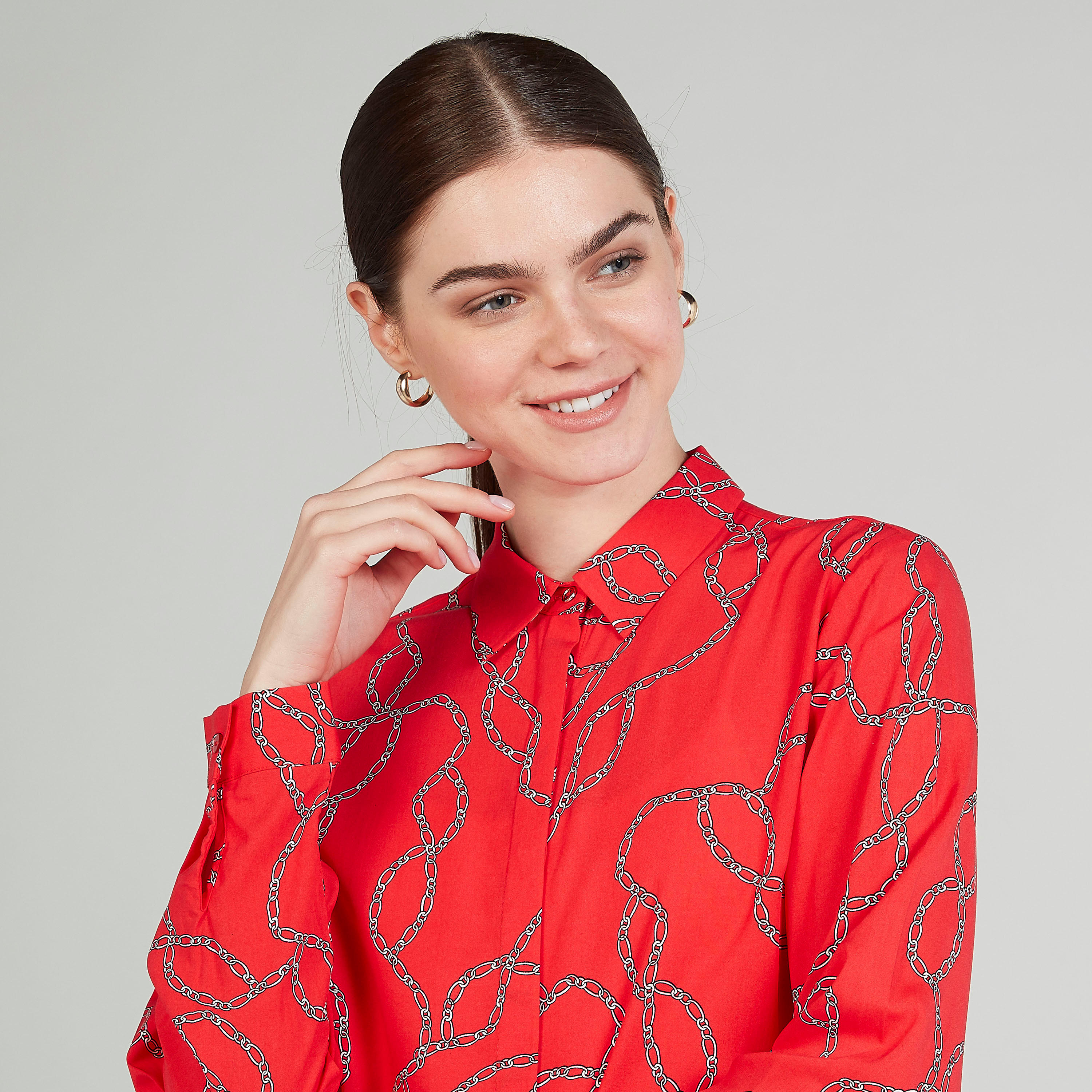 Printed Shirt with Long Sleeves and Concealed Placket-women-clothing-shirtsandblouses-shirts-image-3