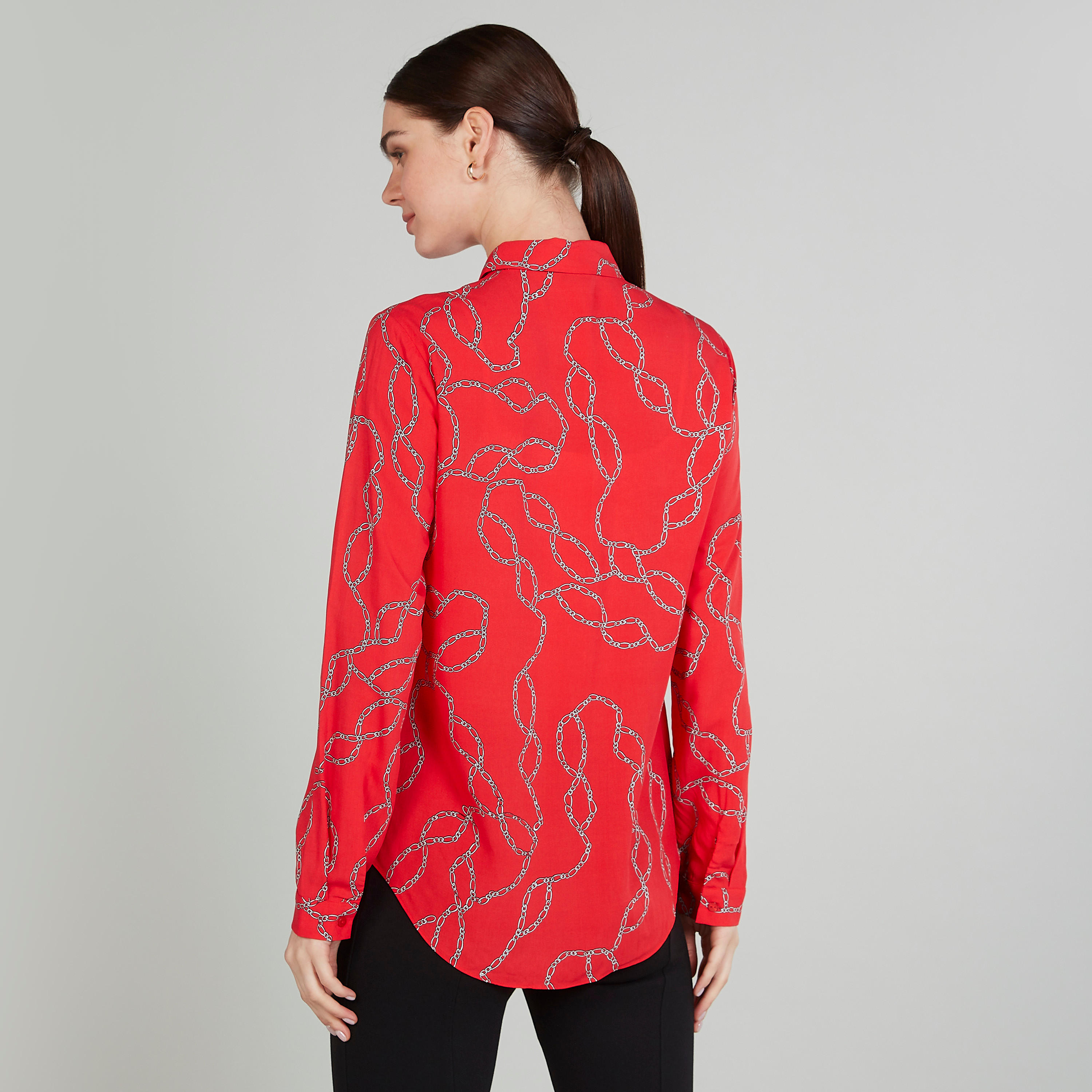 Printed Shirt with Long Sleeves and Concealed Placket-women-clothing-shirtsandblouses-shirts-image-4