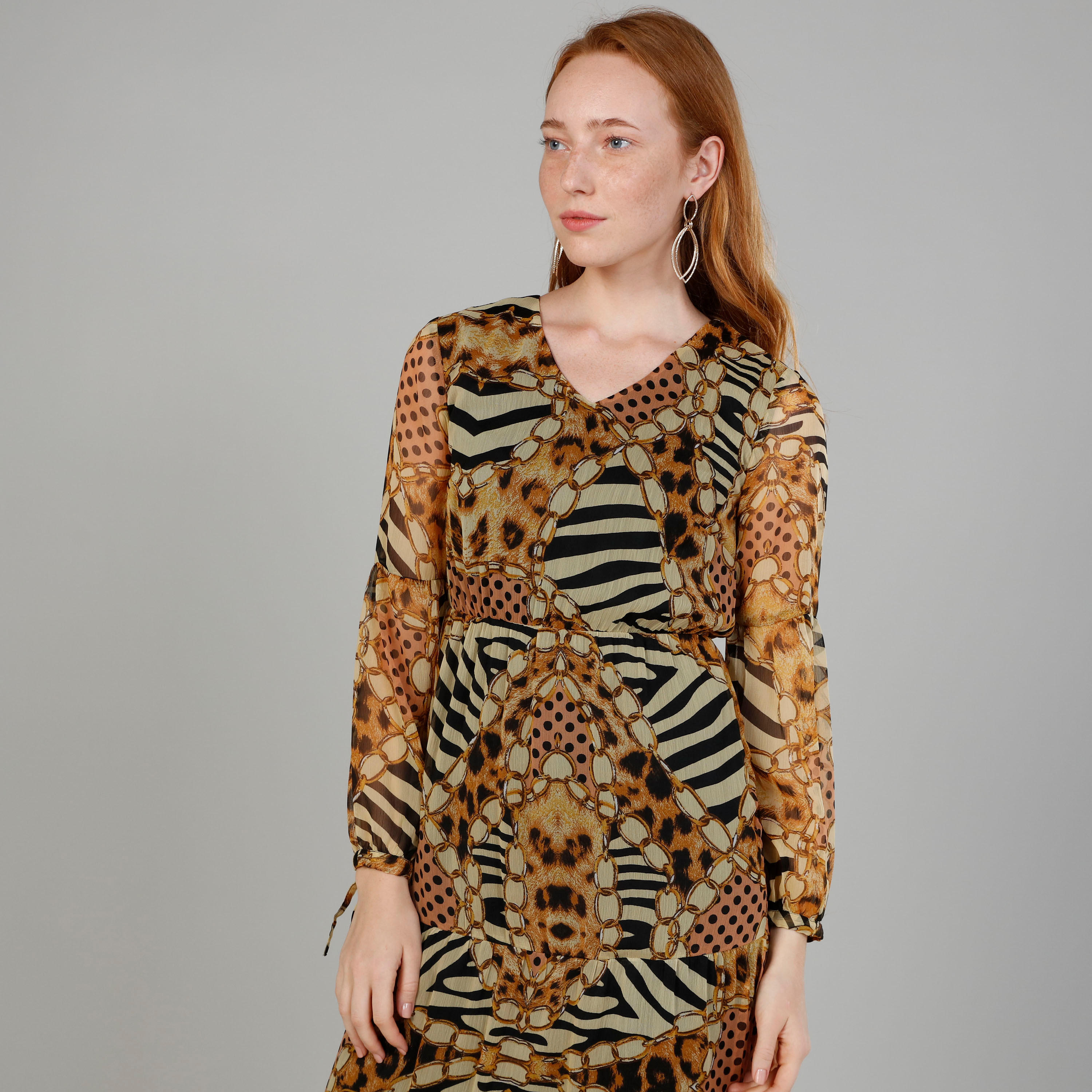 فستان طويل إيه لاين بياقة V وأكمام طويلة وطبعات-women-clothing-dresses-image-3