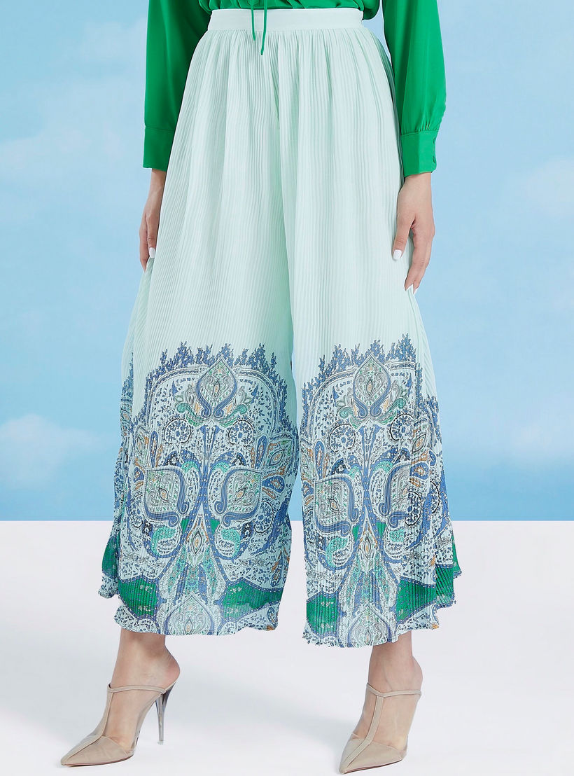 Printed Palazzo with Elasticised Waistband-women-clothing-bottoms-trousers-image-1