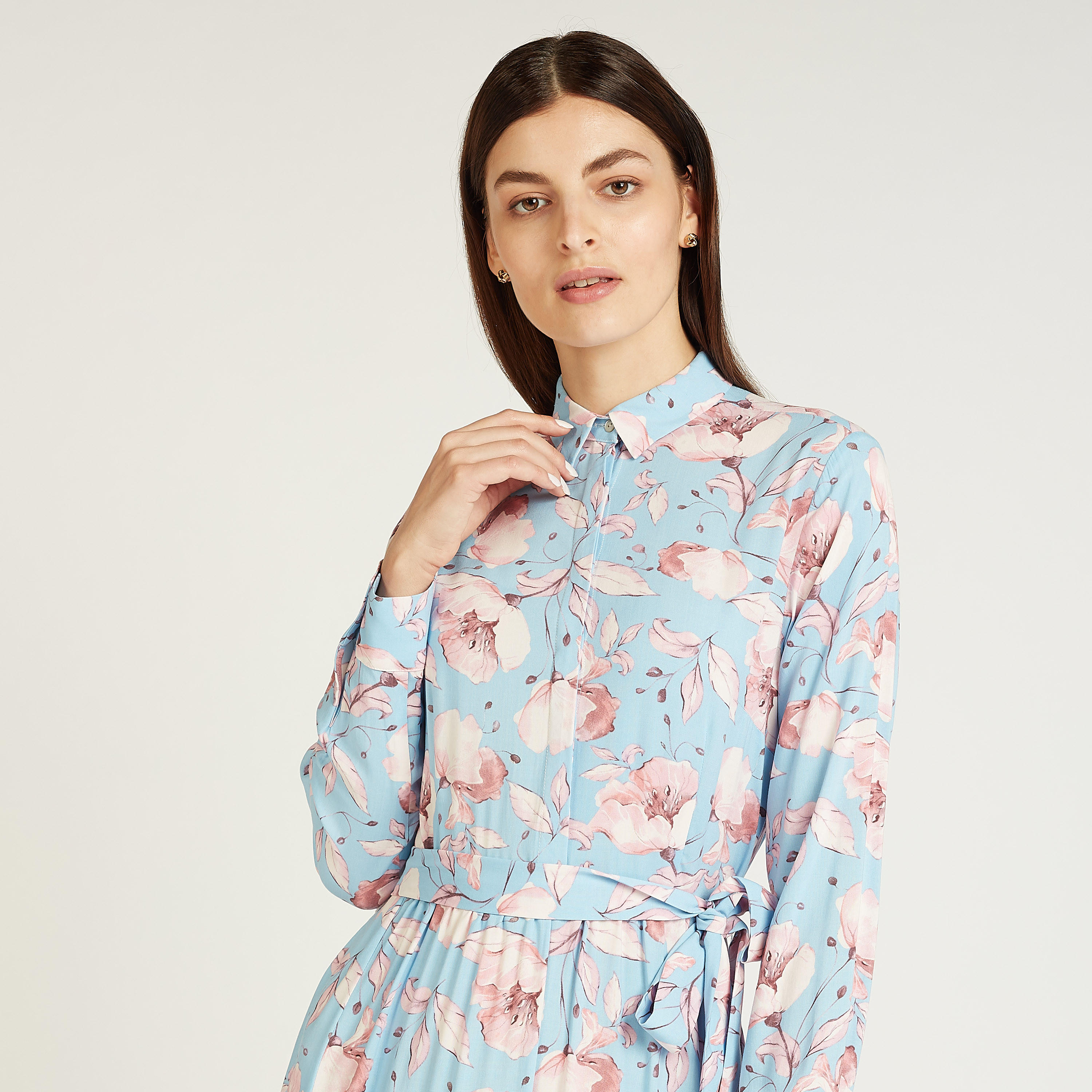 فستان واسع متوسط الطول بأكمام طويلة وأربطة وطبعات-women-clothing-dresses-image-4