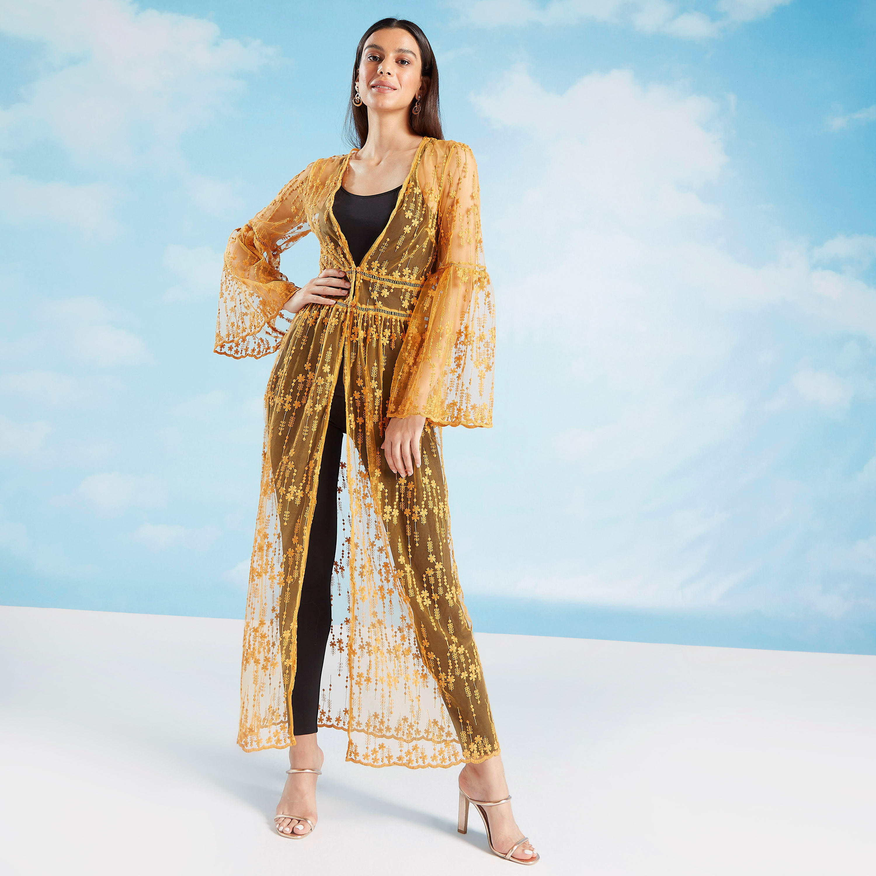 جاكيت طويل مطرّز بأكمام عريضة-women-winterwear-coatsandjackets-jackets-image-7