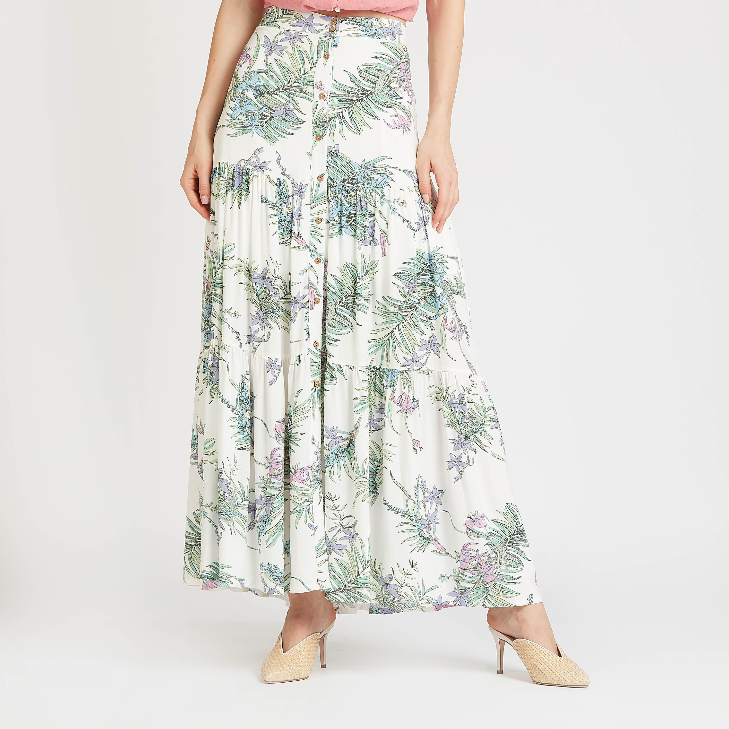 تنورة طويلة ايه لاين بخصر مطّاطي وطبعات-women-clothing-bottoms-skirts-image-5