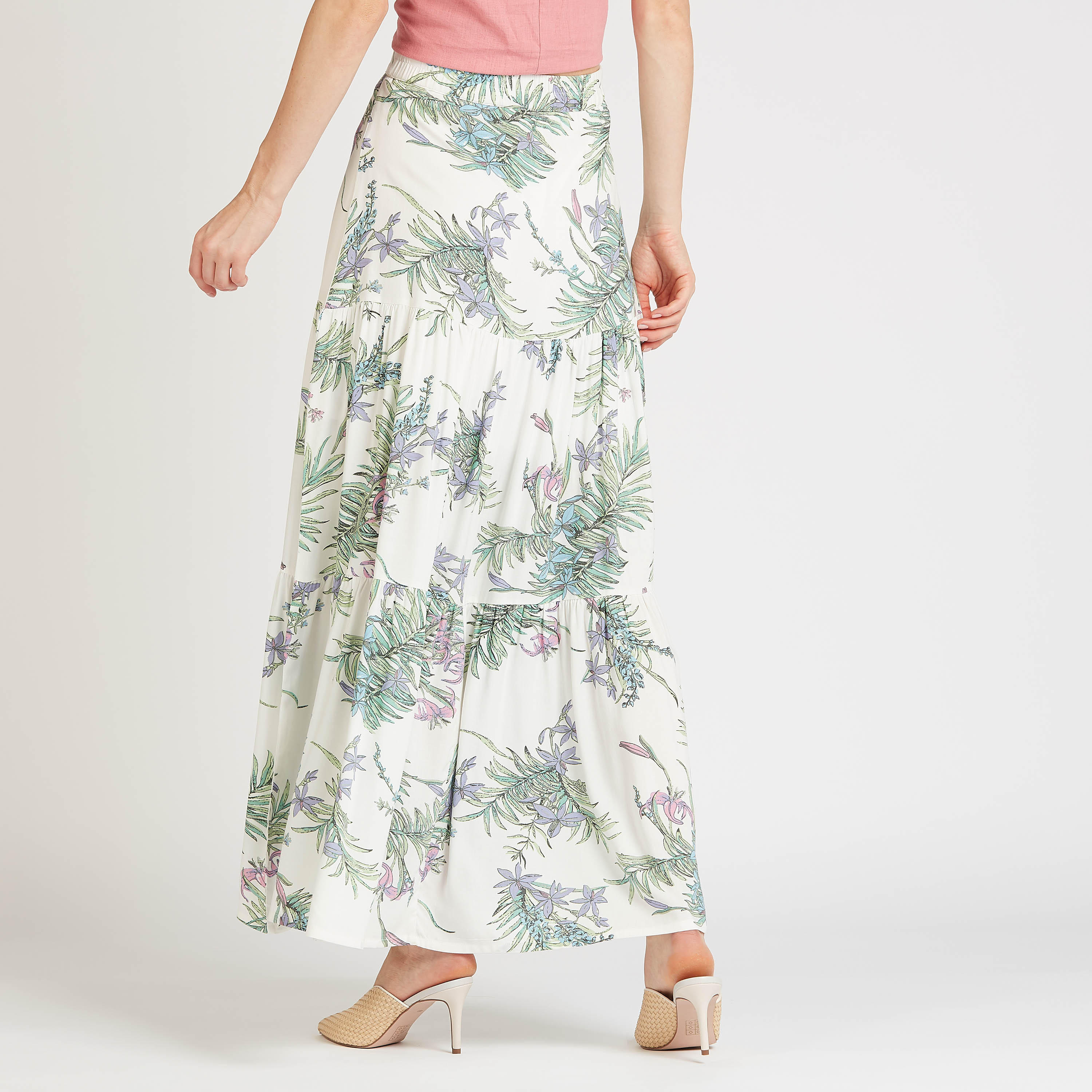 تنورة طويلة ايه لاين بخصر مطّاطي وطبعات-women-clothing-bottoms-skirts-image-2