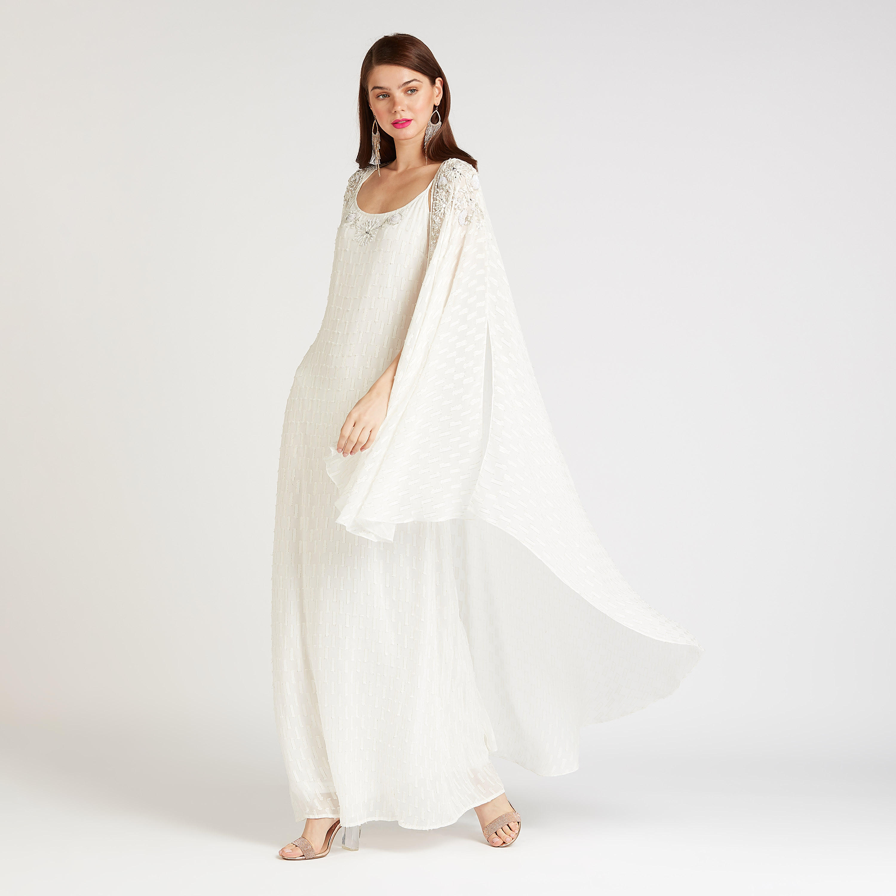 فستان إيه لاين طويل مزيّن بأكمام فضفاضة-women-clothing-dresses-image-5