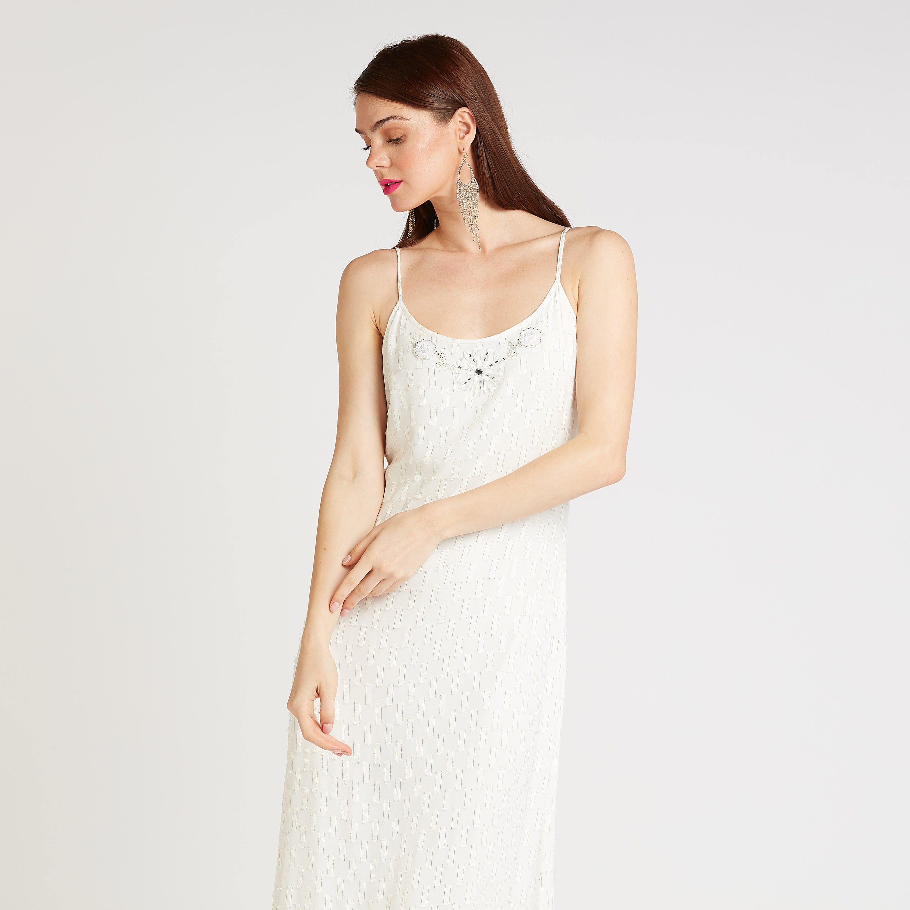 فستان إيه لاين طويل مزيّن بأكمام فضفاضة-women-clothing-dresses-image-7