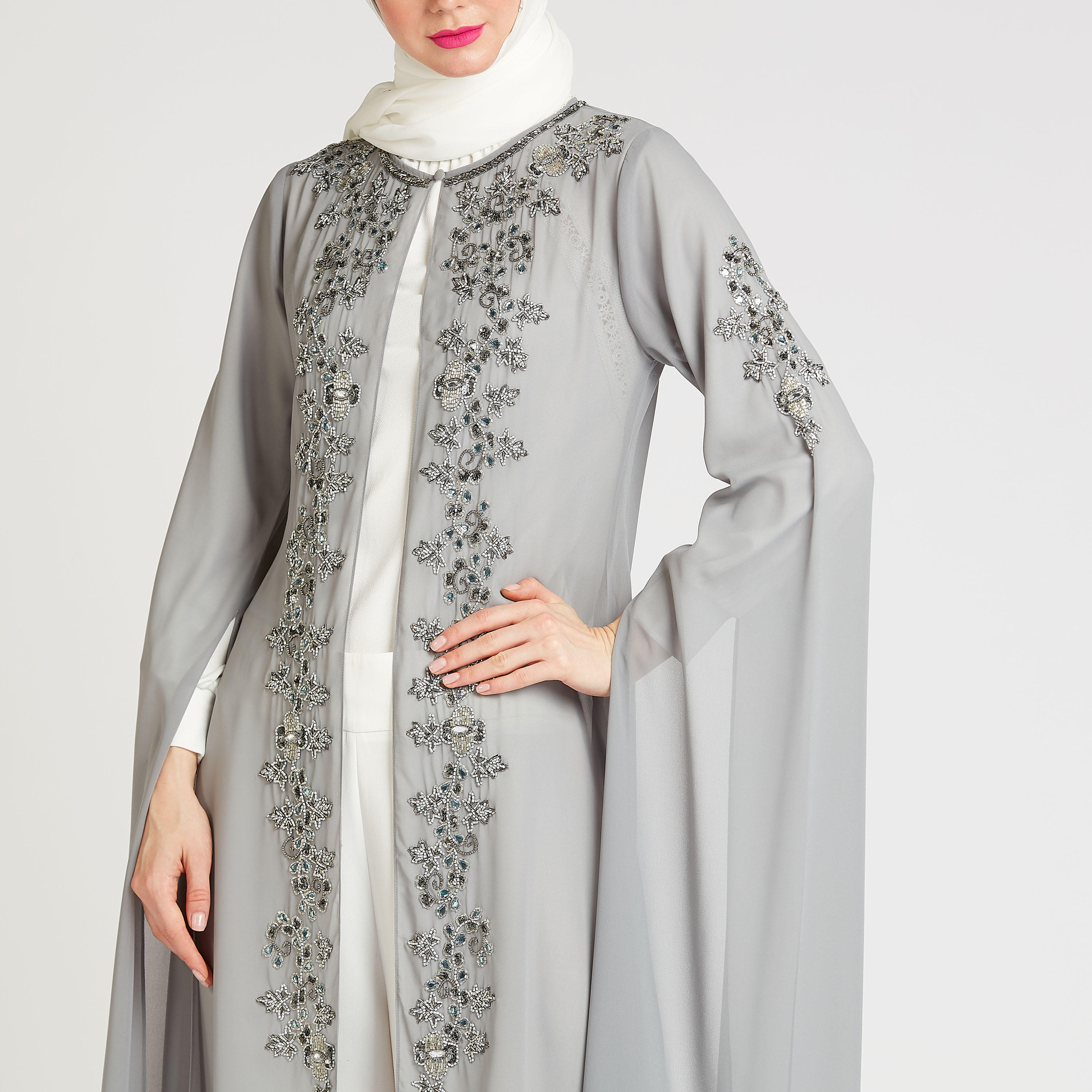 Embellished Longline Jacket-women-winterwear-coatsandjackets-jackets-image-2
