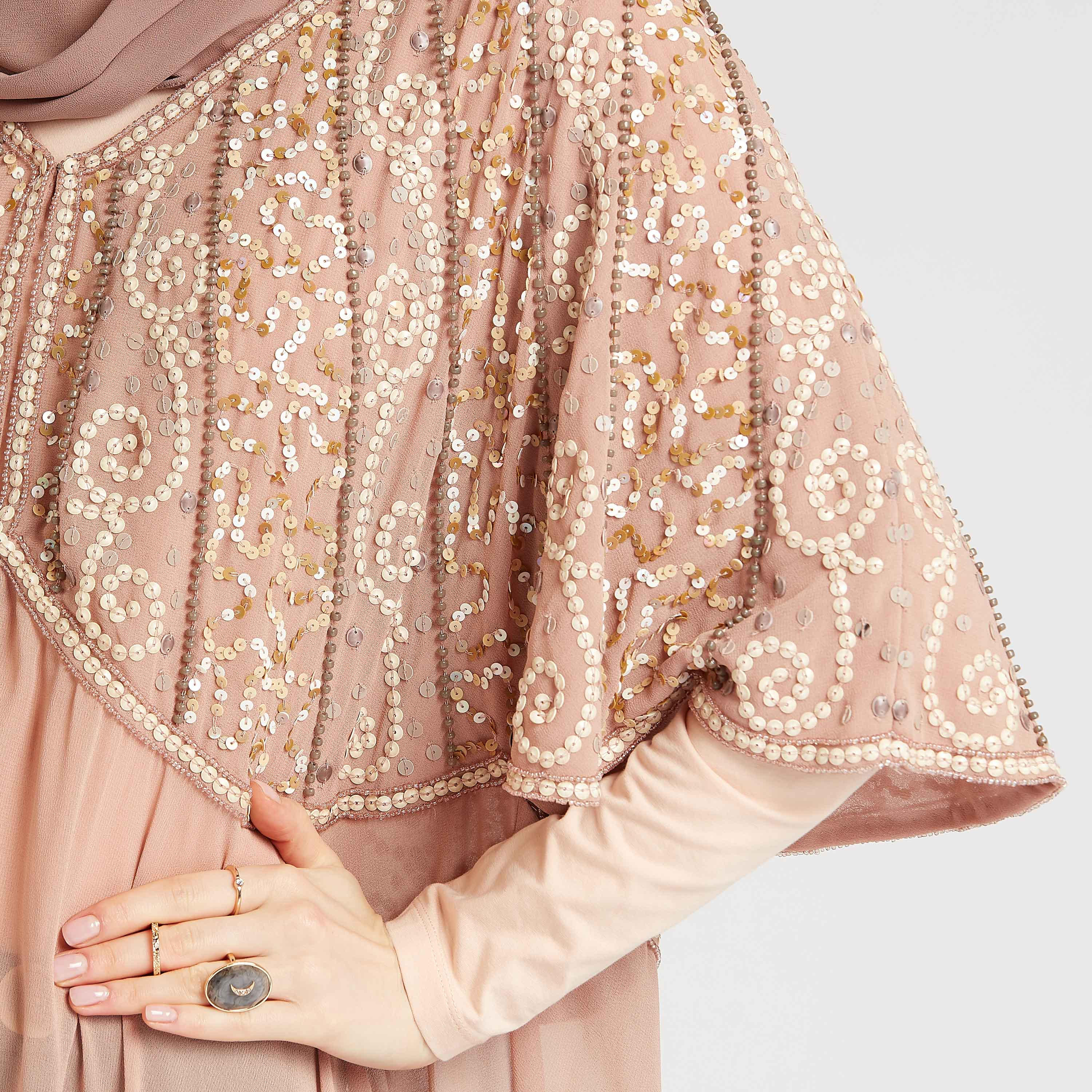 Embellished Jacket with Extended Sleeves-women-winterwear-coatsandjackets-jackets-image-5