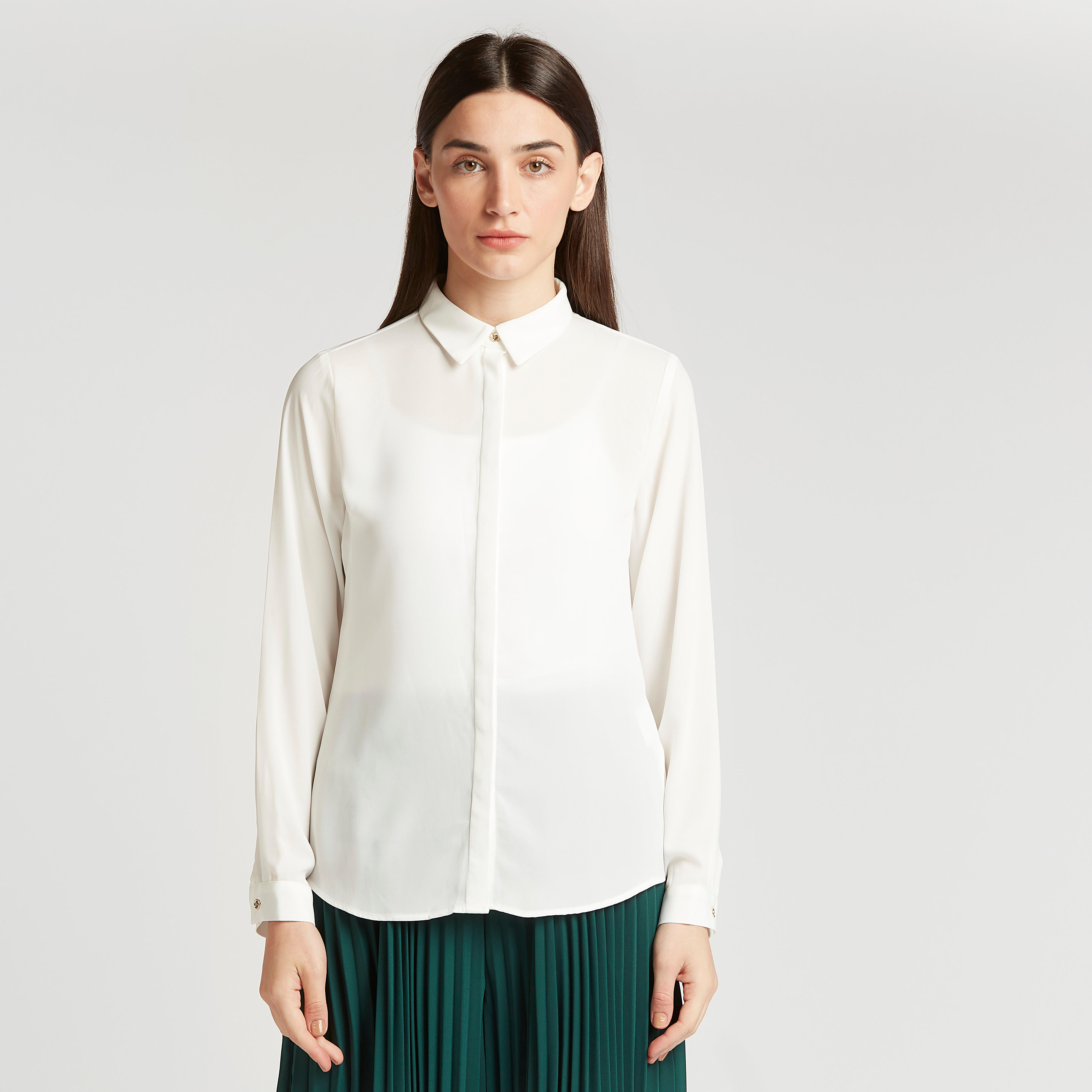 قميص سادة بأكمام طويلة ووصلة أزرار مخفيّة-women-clothing-shirtsandblouses-shirts-image-5