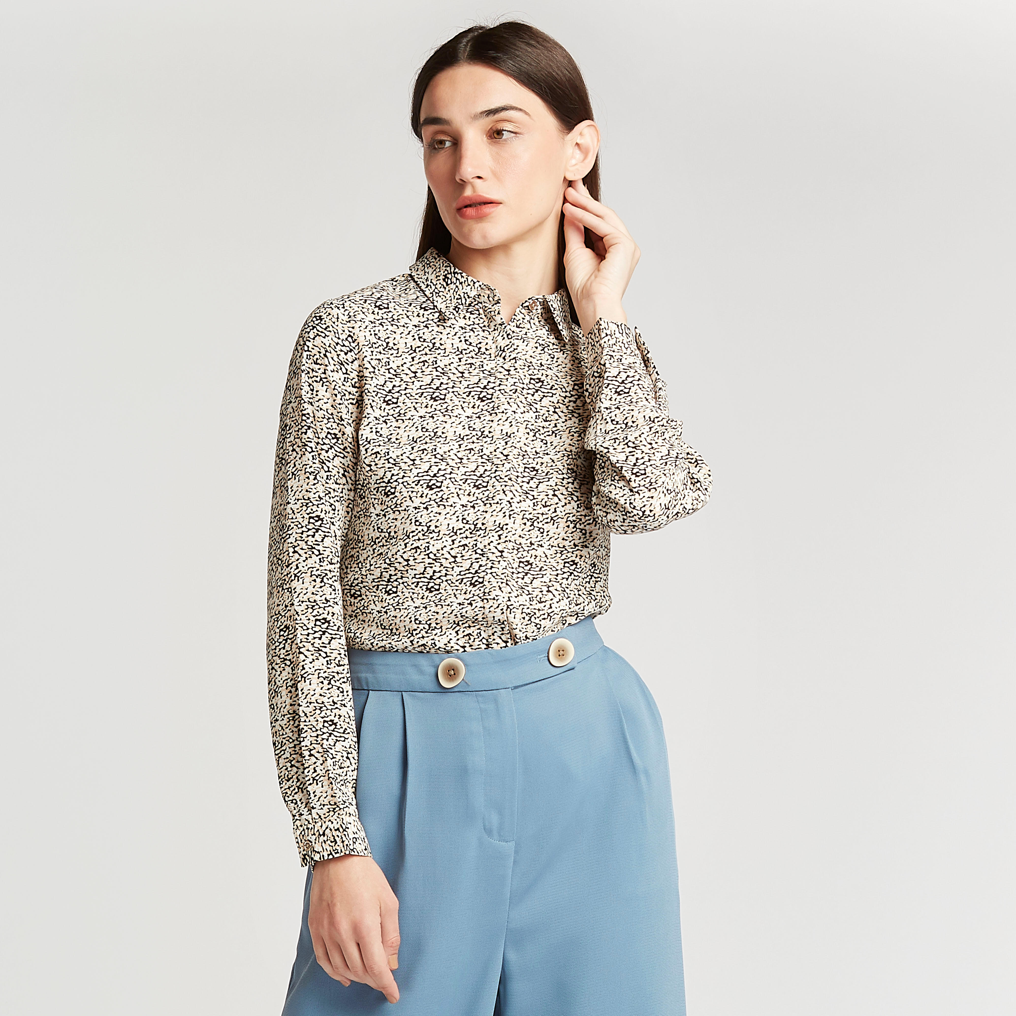 قميص بطبعات بأكمام طويلة ووصلة أزرار مخفية-women-clothing-shirtsandblouses-shirts-image-3