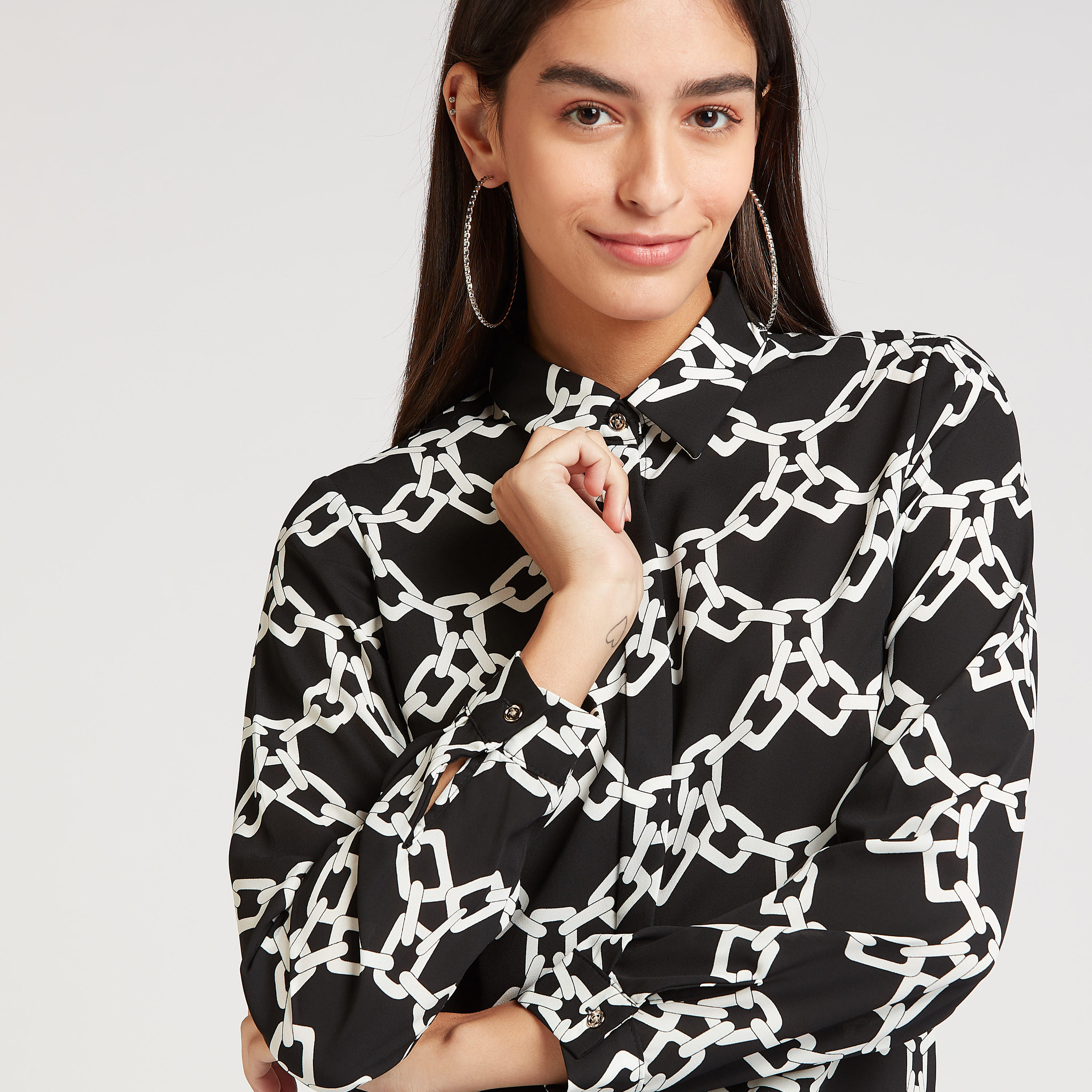 بلوزة بياقة عادية وطبعات وأكمام طويلة-women-clothing-shirtsandblouses-blouses-image-4
