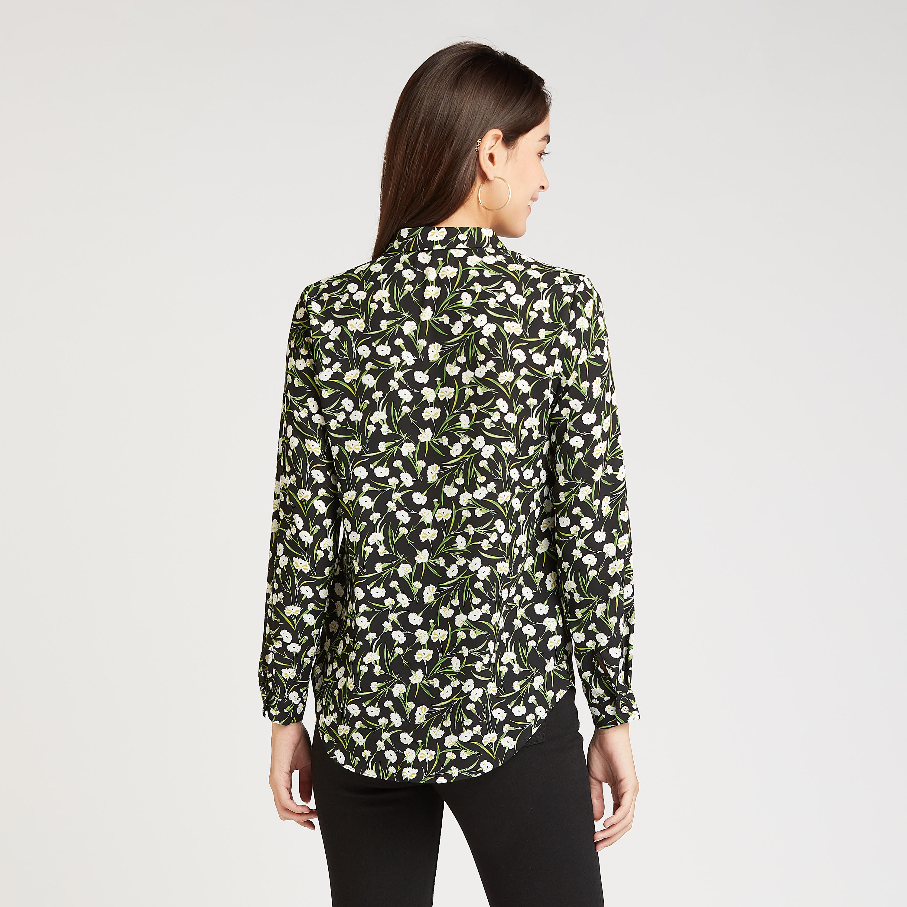 Floral Print Top with Long Sleeves and Spread Collar-women-clothing-shirtsandblouses-blouses-image-4