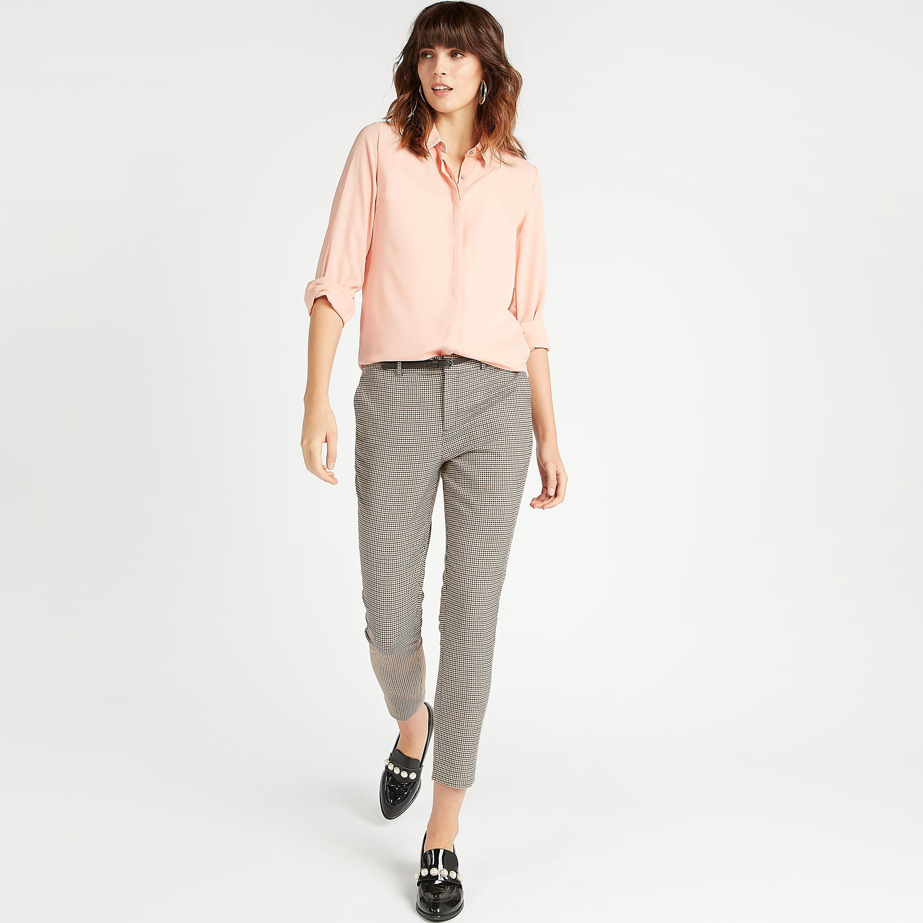 قميص سادة بياقة عاديّة وأكمام طويلة-women-clothing-shirtsandblouses-shirts-image-2