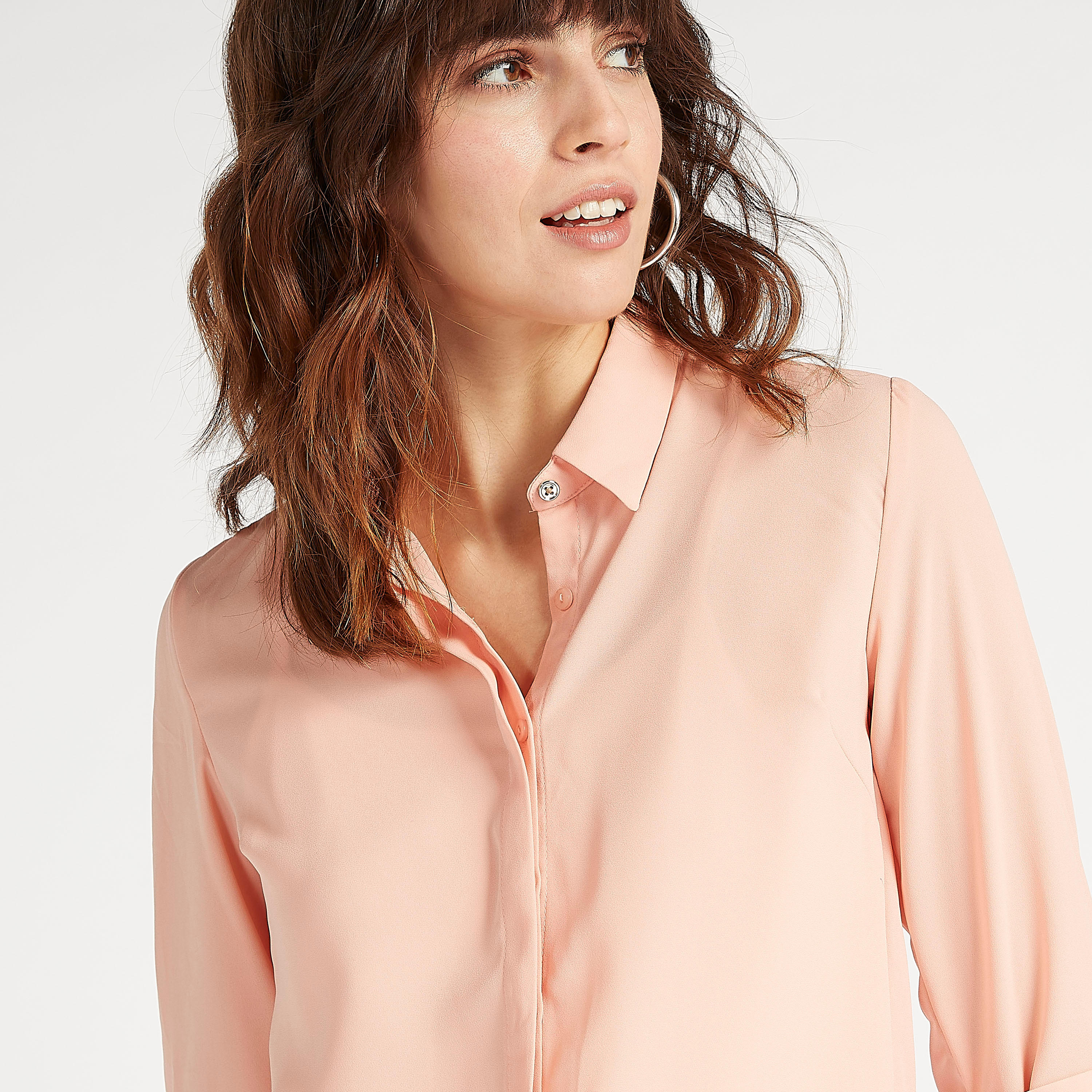 قميص سادة بياقة عاديّة وأكمام طويلة-women-clothing-shirtsandblouses-shirts-image-3