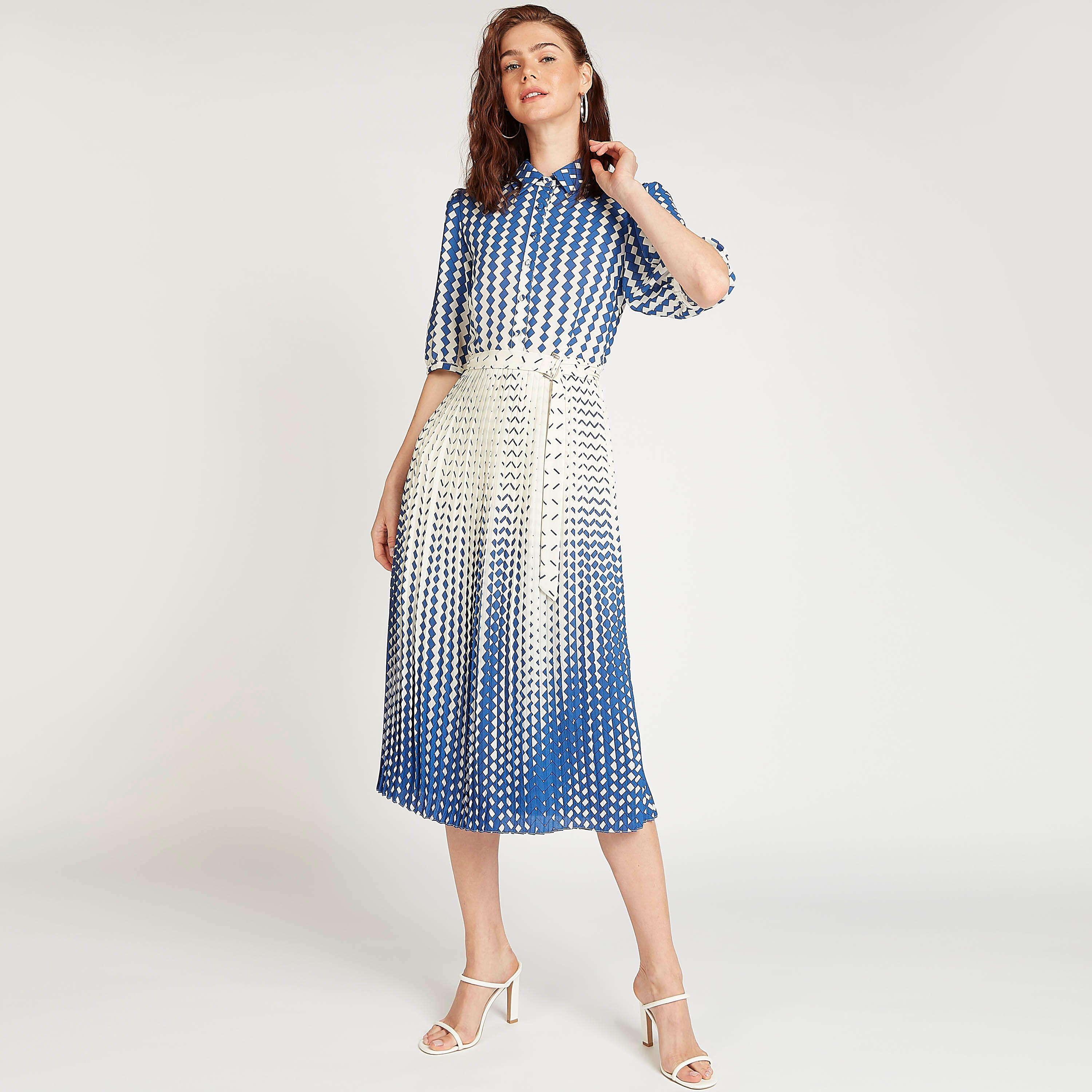 فستان مستدام ميدي إيه لاين بطبعات وحزام-women-clothing-dresses-image-3