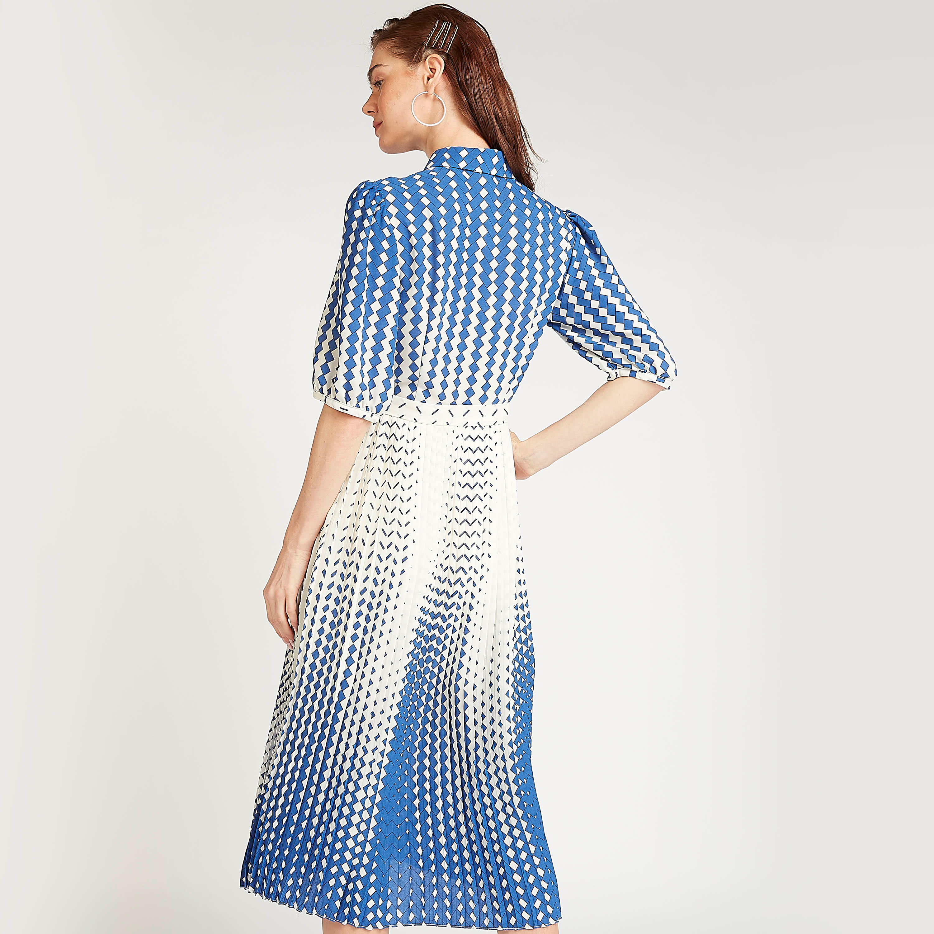 فستان مستدام ميدي إيه لاين بطبعات وحزام-women-clothing-dresses-image-5