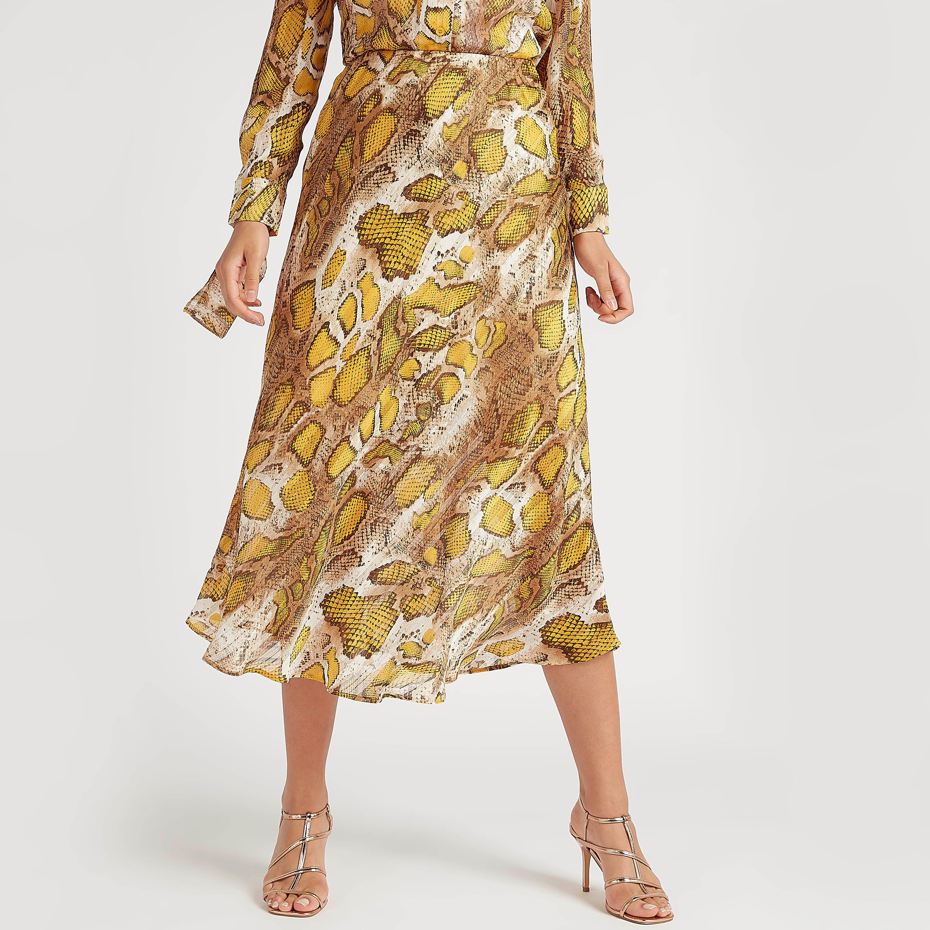 Printed Midi Casual A-line Skirt-women-clothing-bottoms-skirts-image-1