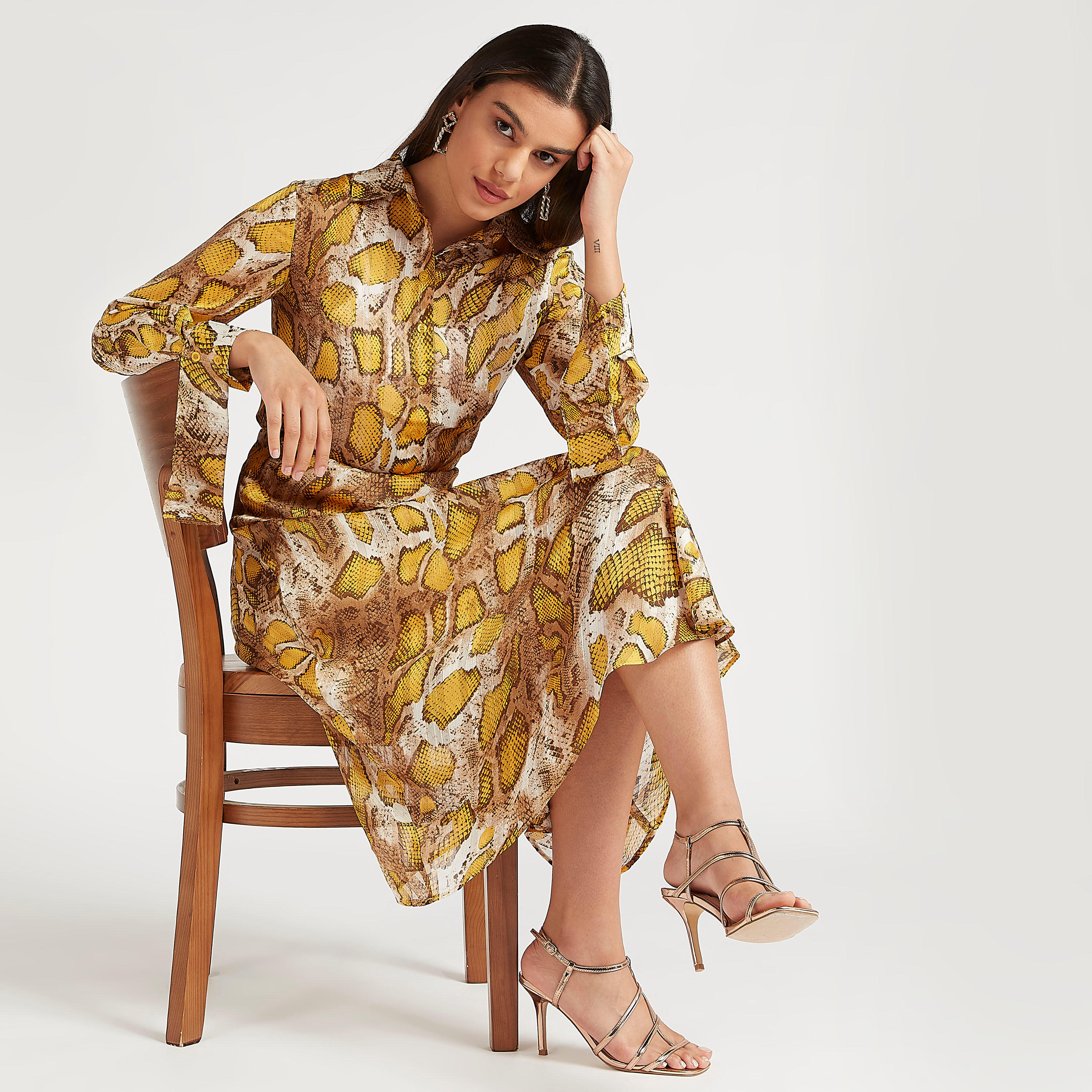 Printed Midi Casual A-line Skirt-women-clothing-bottoms-skirts-image-2