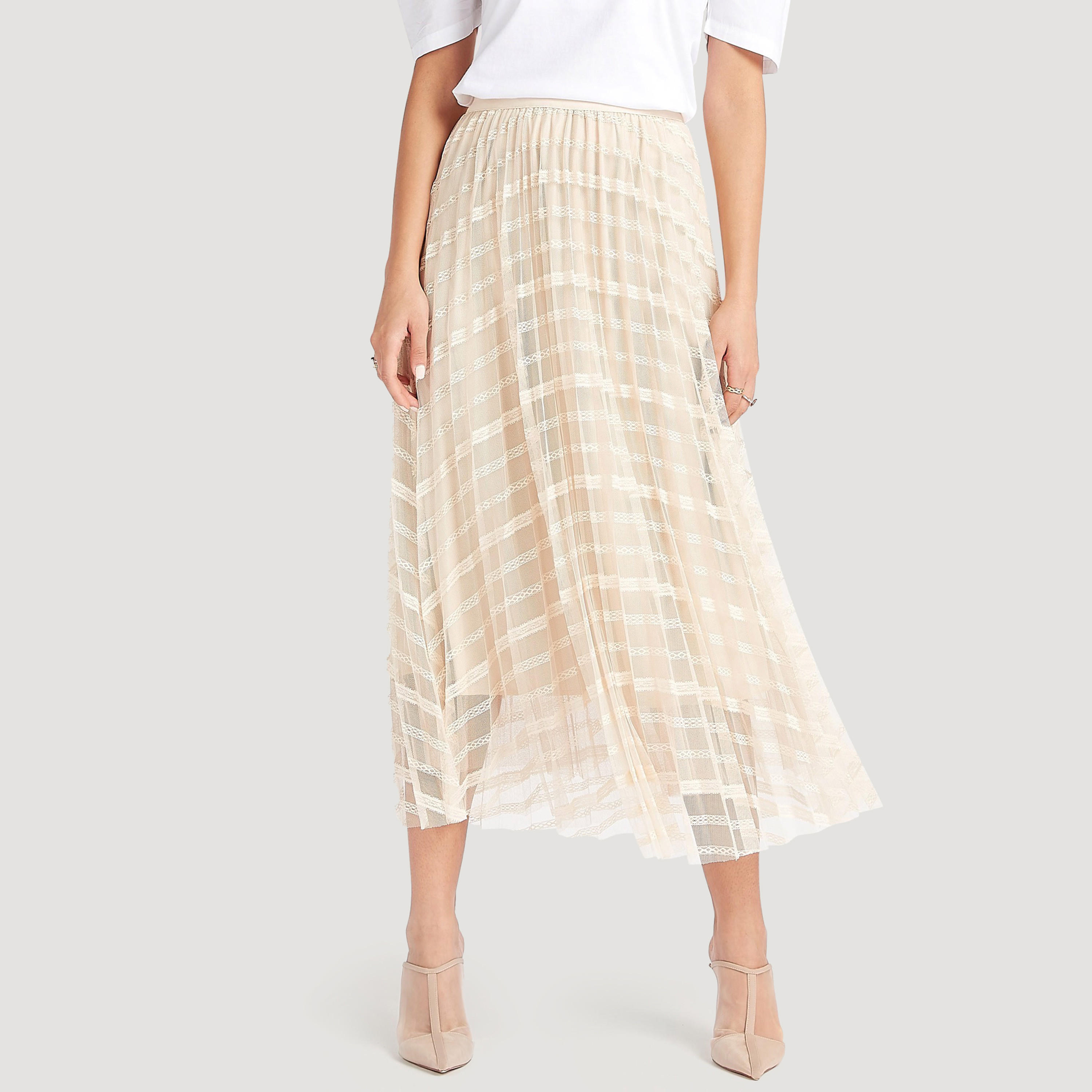 تنورة ميدي إيه لاين بتفاصيل دانتيل-women-clothing-bottoms-skirts-image-1