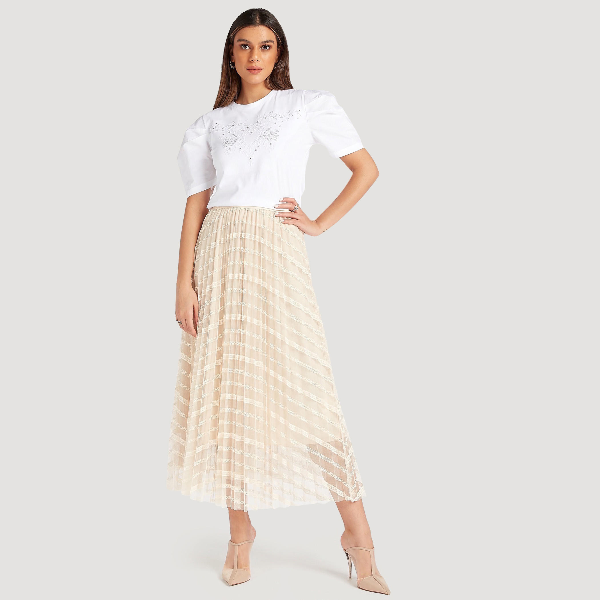تنورة ميدي إيه لاين بتفاصيل دانتيل-women-clothing-bottoms-skirts-image-2