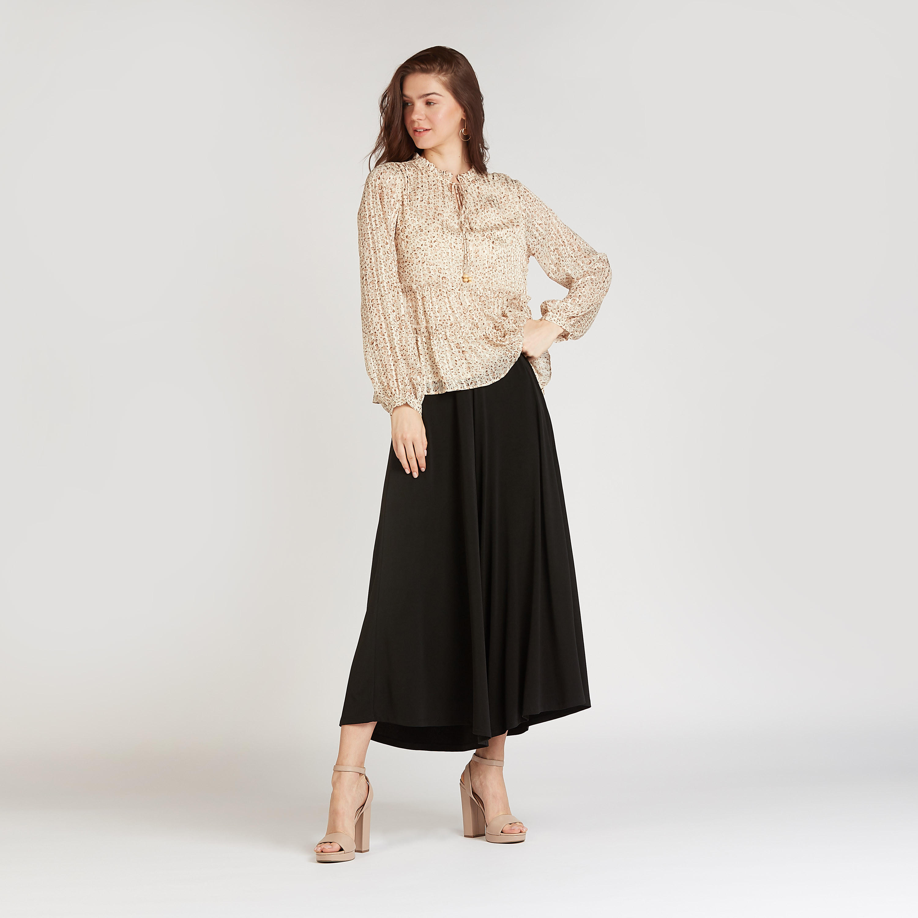 Printed Top with Long Sleeves and Tie Ups-women-clothing-shirtsandblouses-blouses-image-2