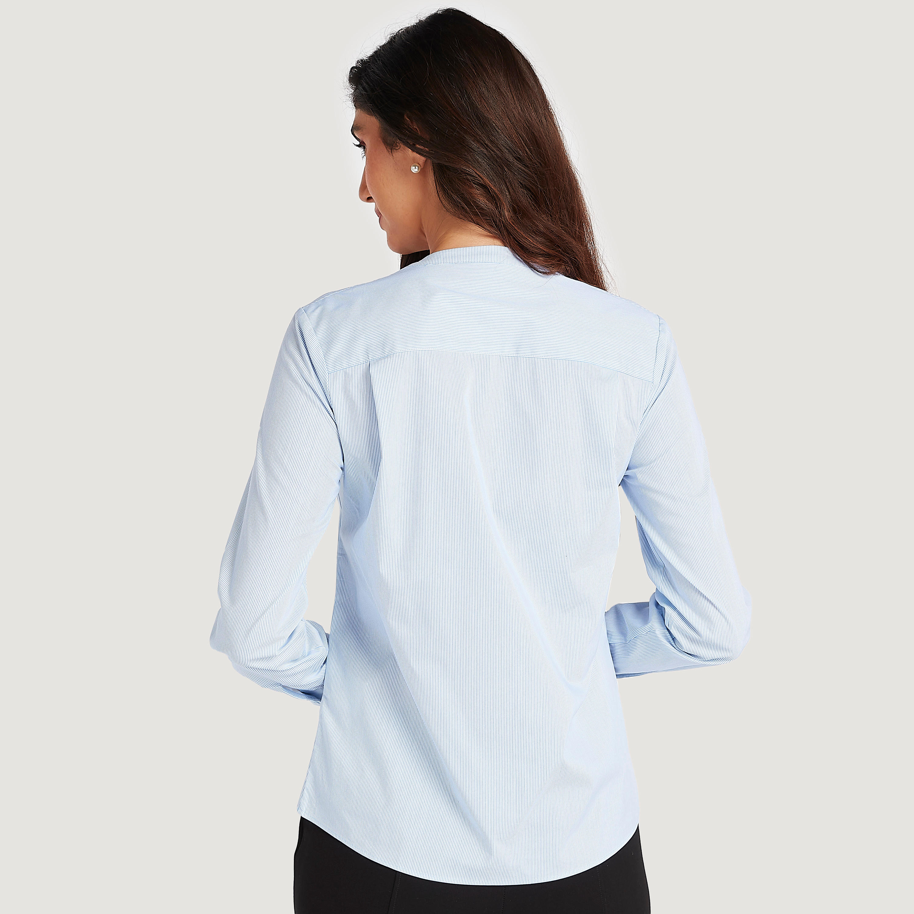قميص مخطّط بأكمام طويلة وياقة ماندارين-women-clothing-shirtsandblouses-shirts-image-4