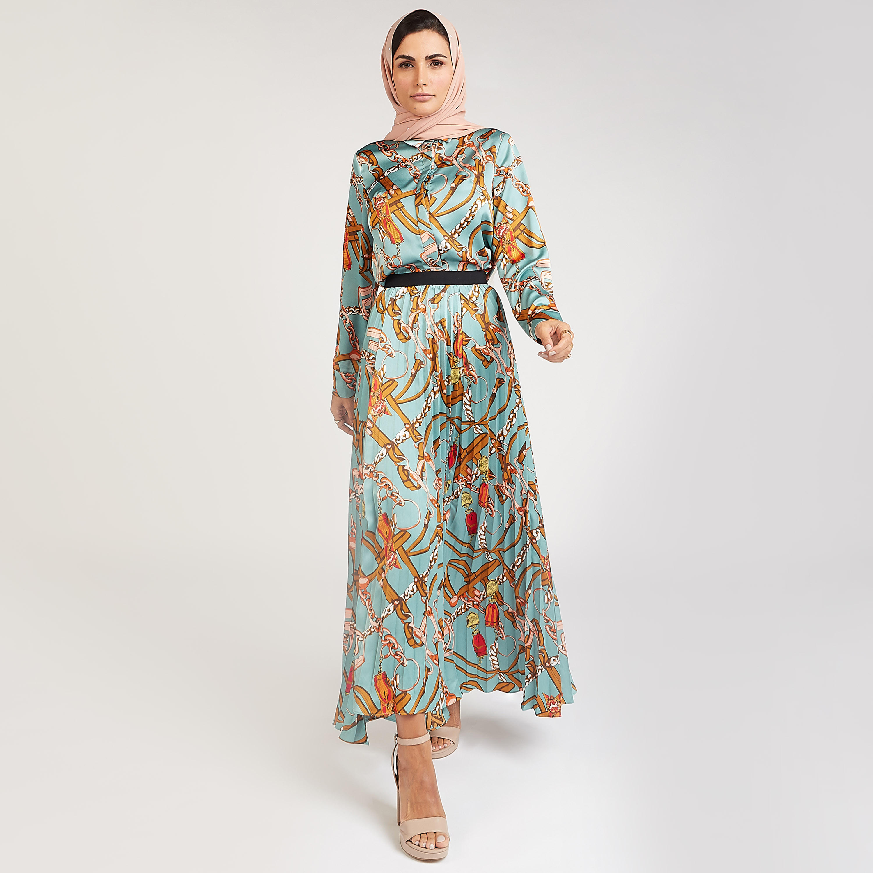 بلوزة مستدامة بطبعات وربطة عنق وأكمام طويلة-women-clothing-shirtsandblouses-blouses-image-2