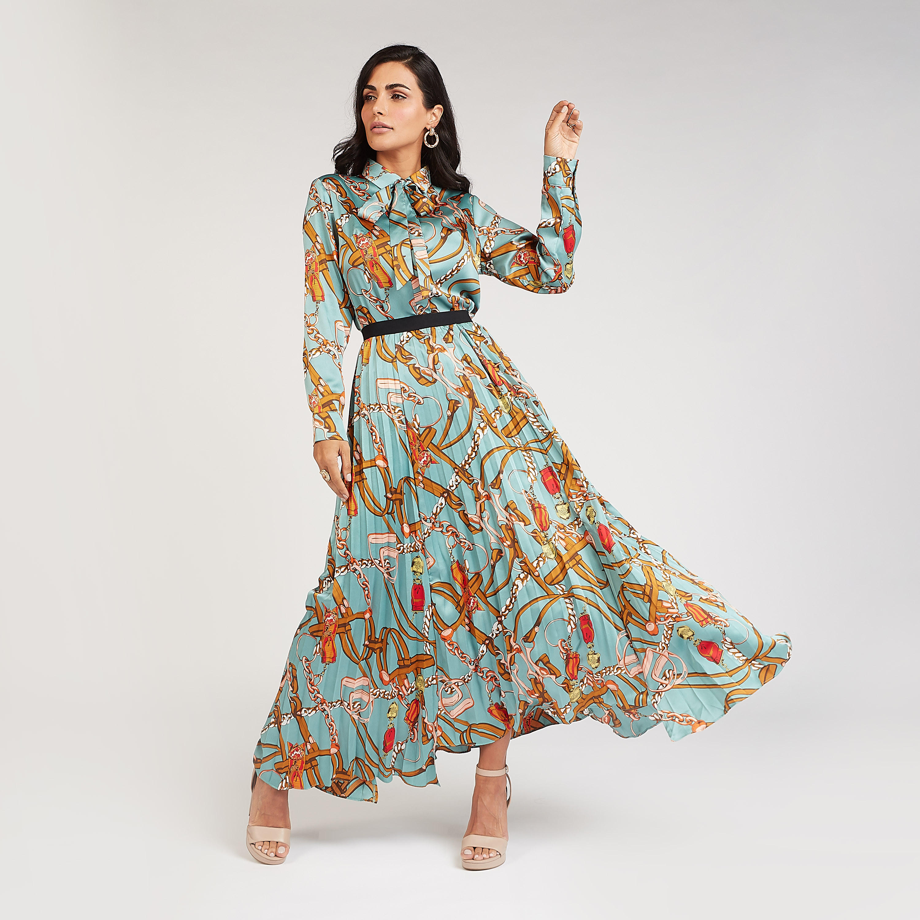 بلوزة مستدامة بطبعات وربطة عنق وأكمام طويلة-women-clothing-shirtsandblouses-blouses-image-5