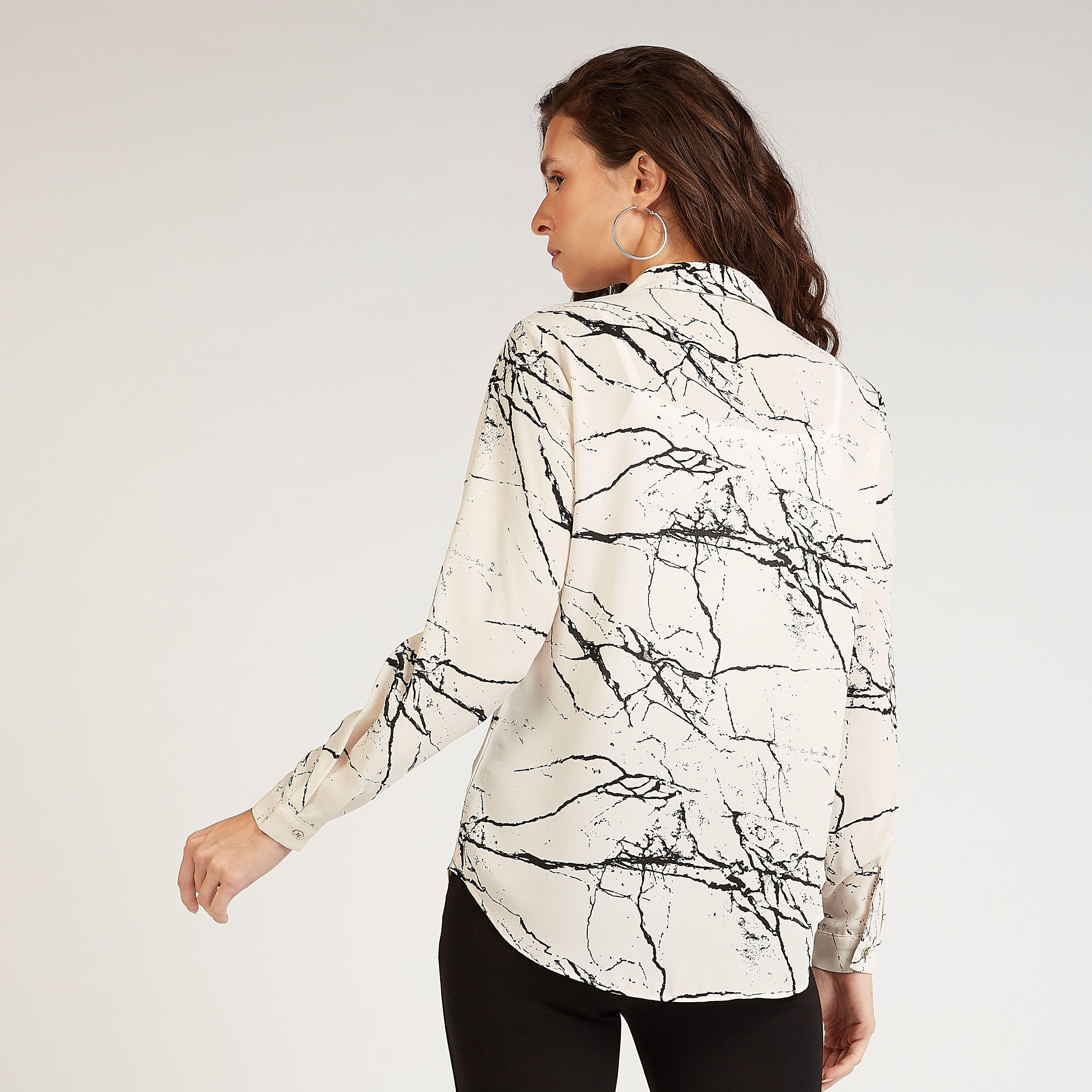 Printed Shirt with Collar and Long Sleeves-women-clothing-shirtsandblouses-shirts-image-4
