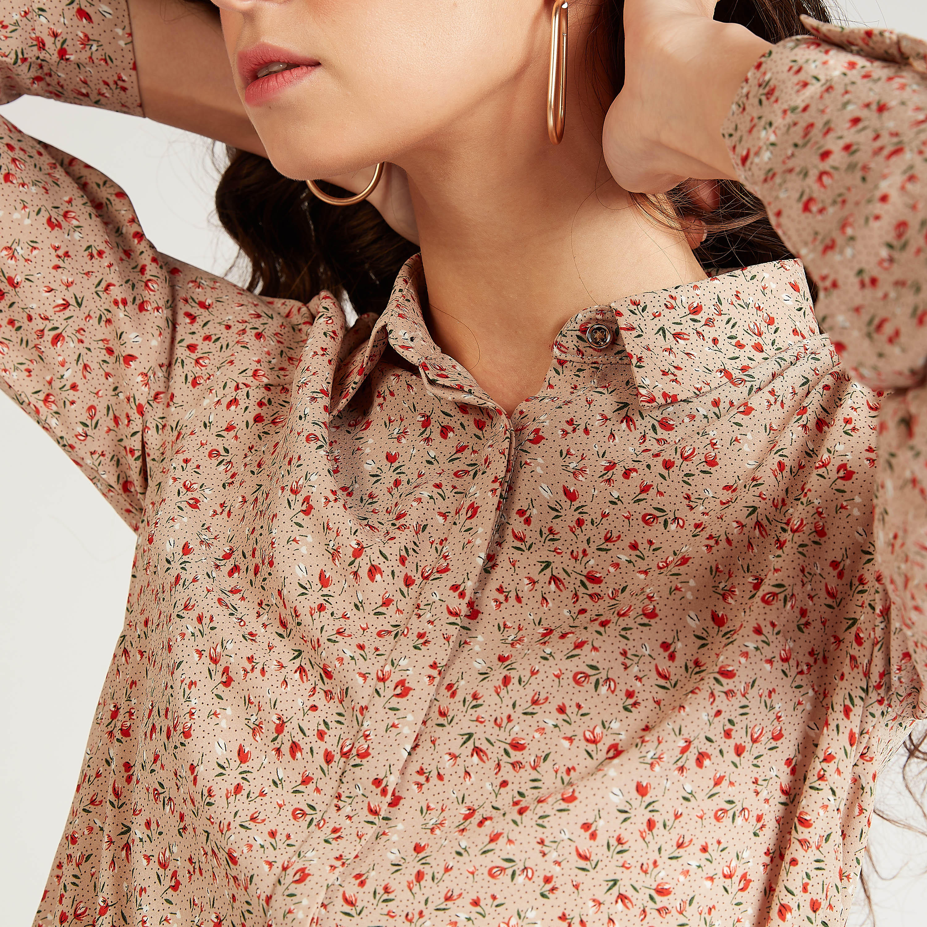 قميص بطبعات أزهار وياقة عادية وأكمام طويلة-women-clothing-shirtsandblouses-shirts-image-3