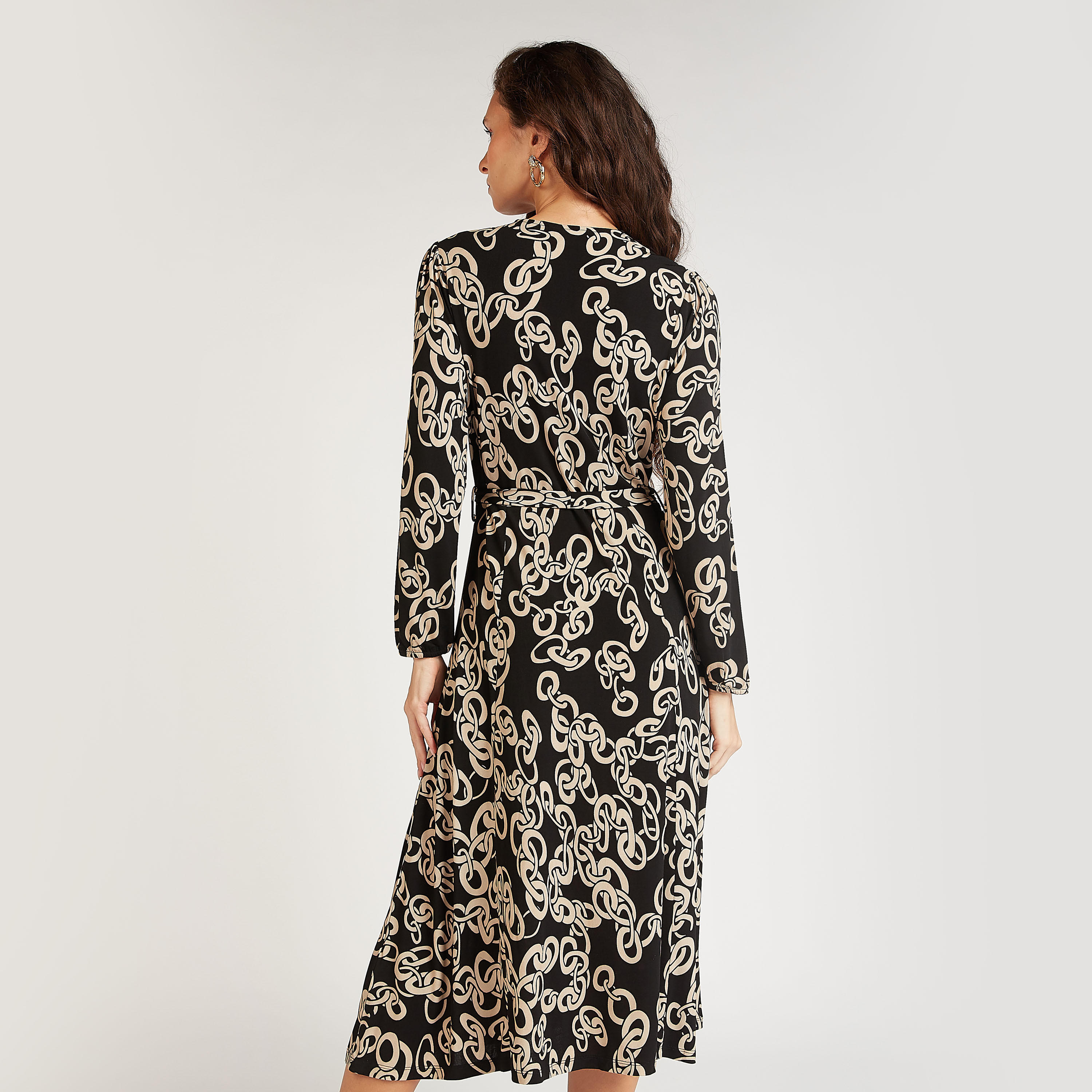 فستان مستدام ملفوف ميدي بأكمام طويلة وأربطة وطبعات-women-clothing-dresses-image-4