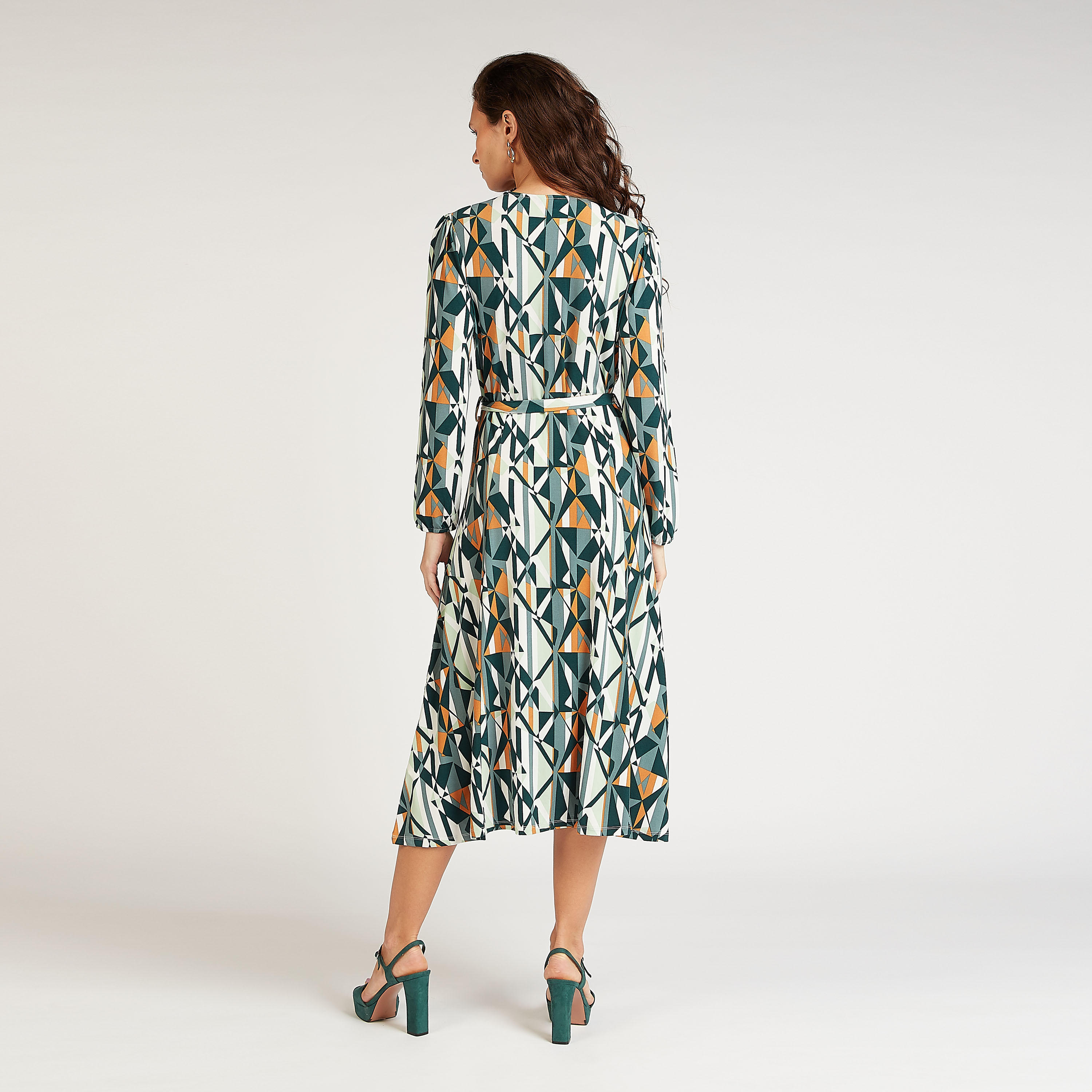 فستان مستدام ملفوف ميدي بأكمام طويلة وأربطة وطبعات-women-clothing-dresses-image-3