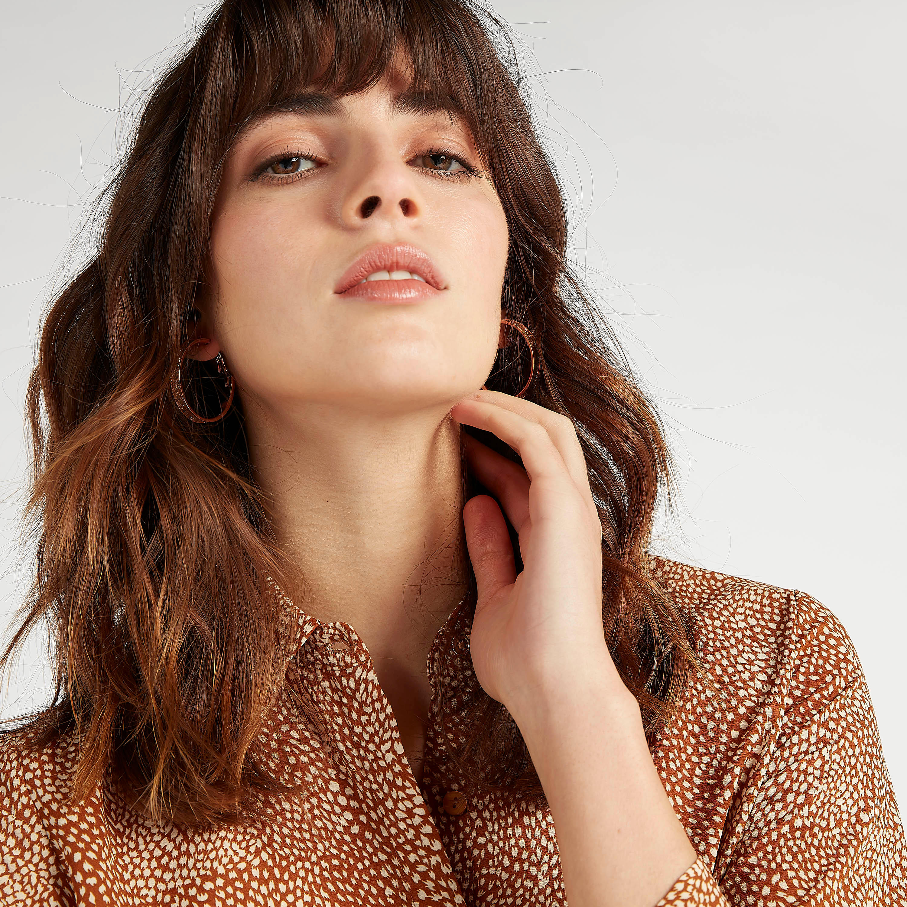 Printed Shirt with Spread Collar and Long Sleeves-women-clothing-shirtsandblouses-shirts-image-3