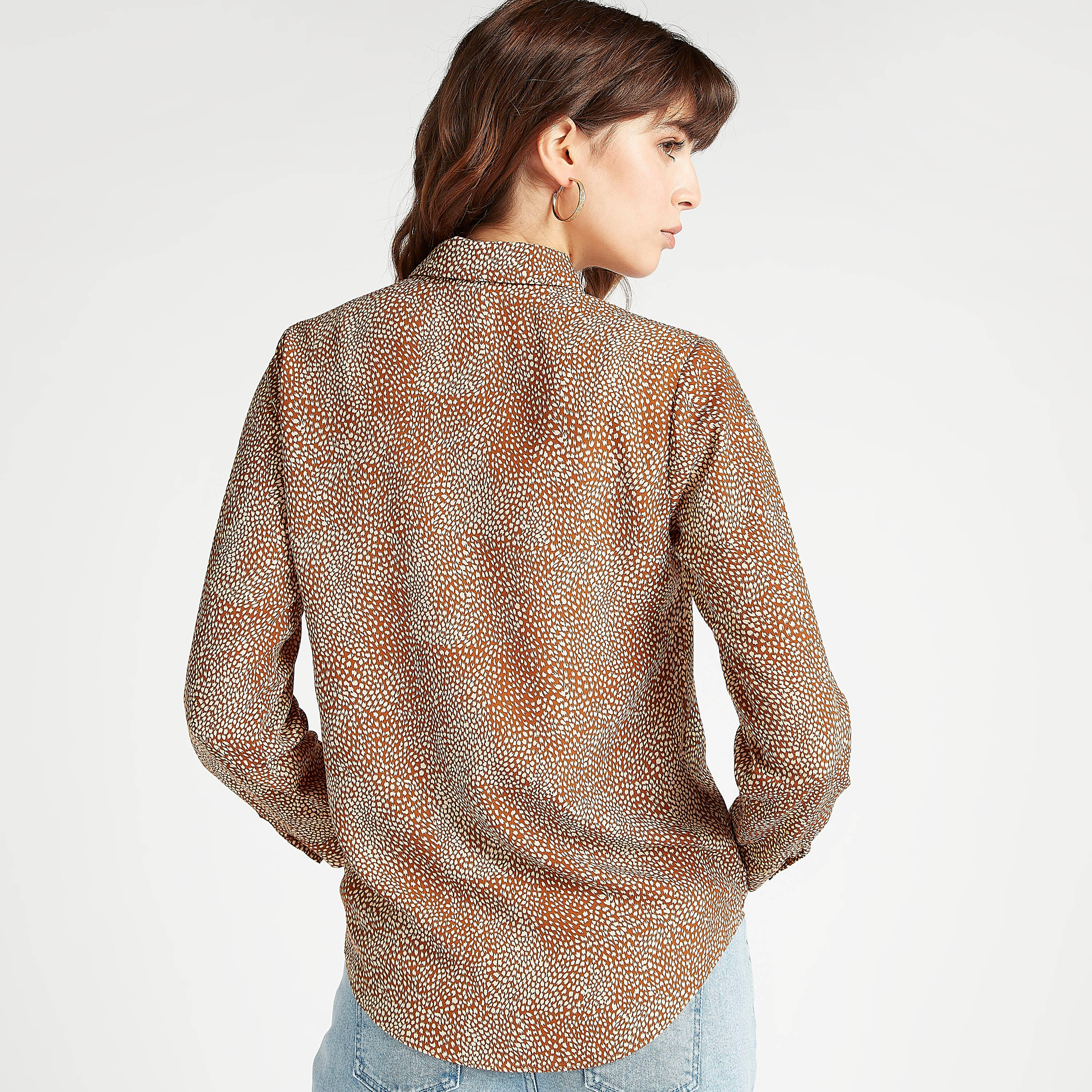 Printed Shirt with Spread Collar and Long Sleeves-women-clothing-shirtsandblouses-shirts-image-4