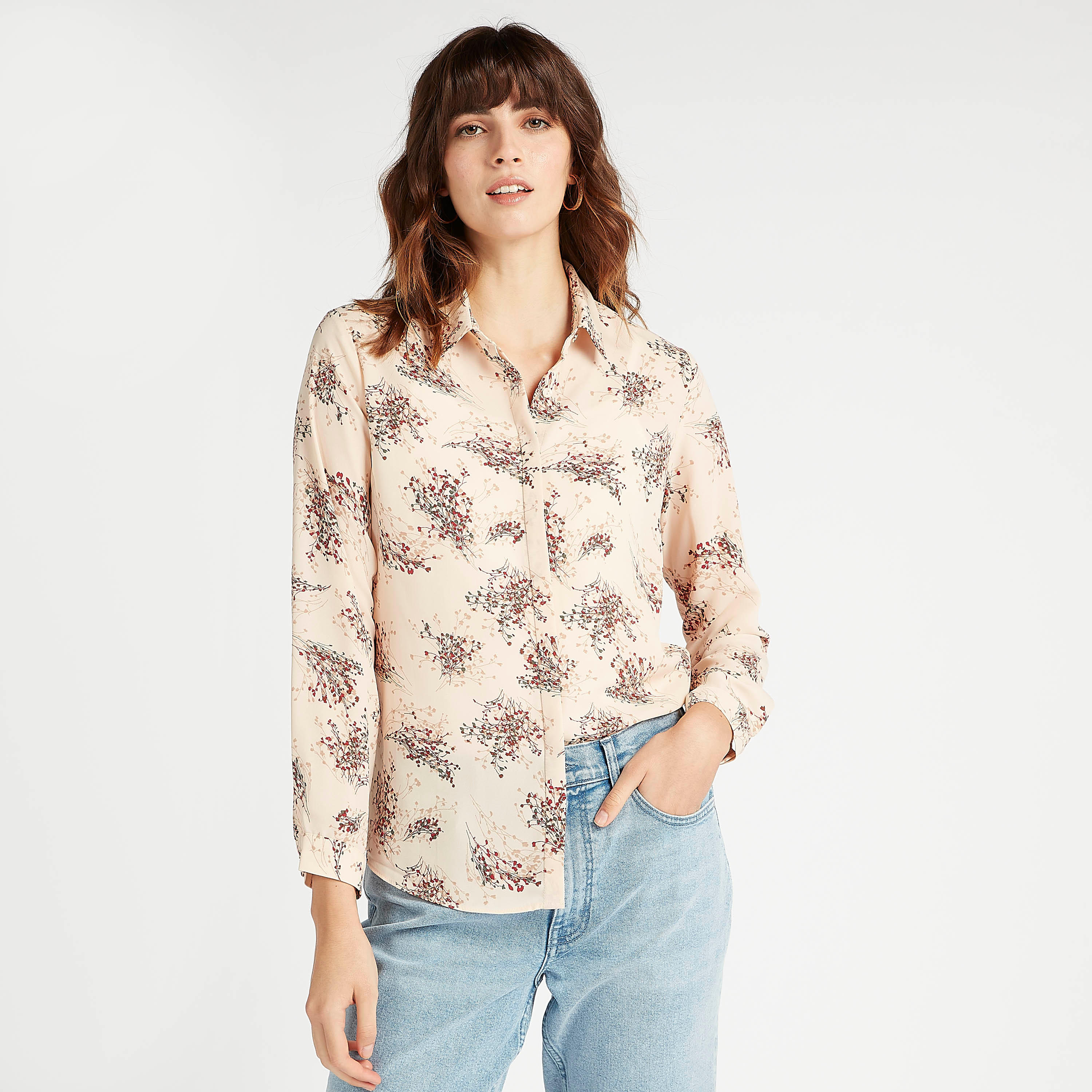 قميص بطبعات أزهار وياقة عادية وأكمام طويلة-women-clothing-shirtsandblouses-shirts-image-6