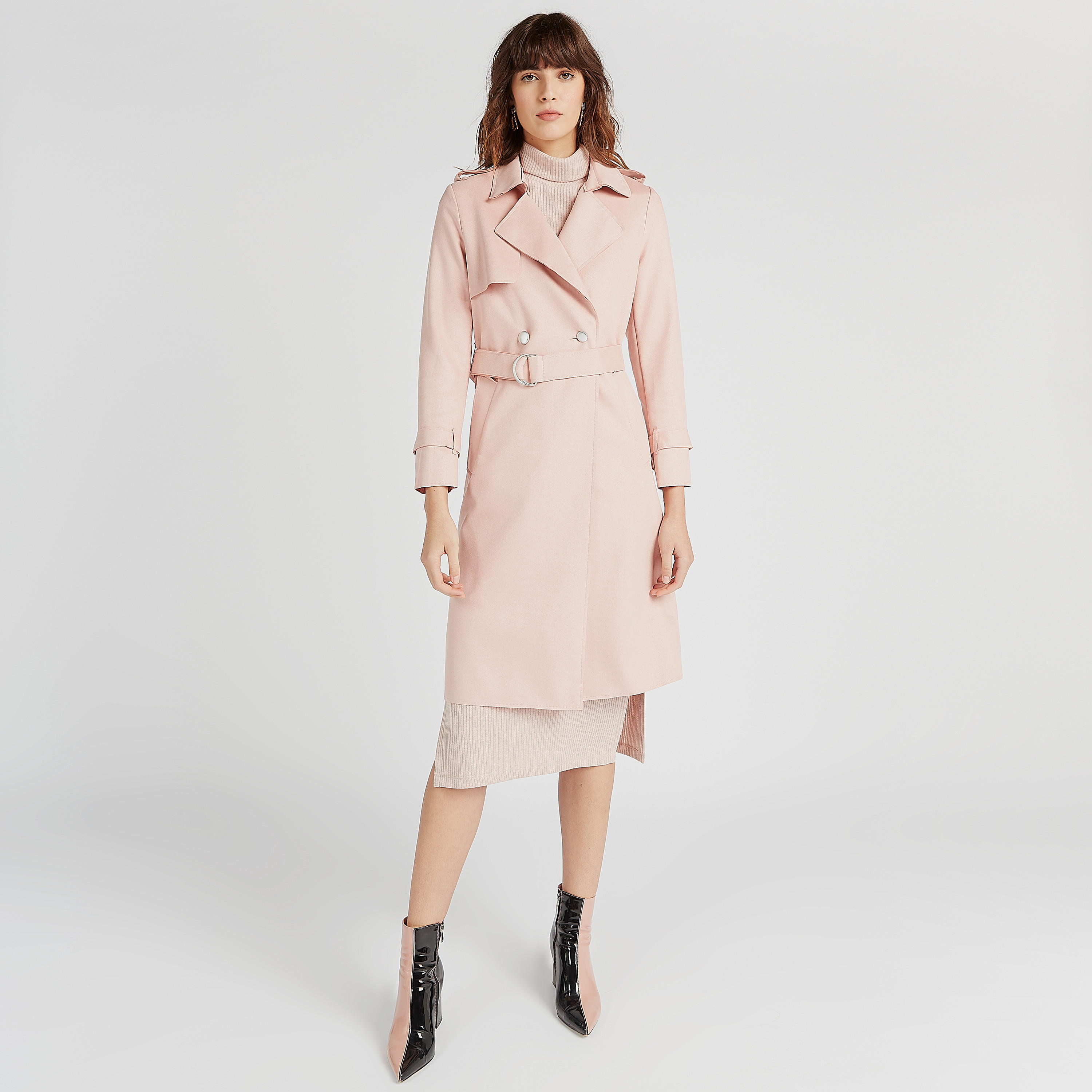 معطف سادة بحزام على الخصر وجيوب-women-clothing-coatsandjackets-coats-image-10