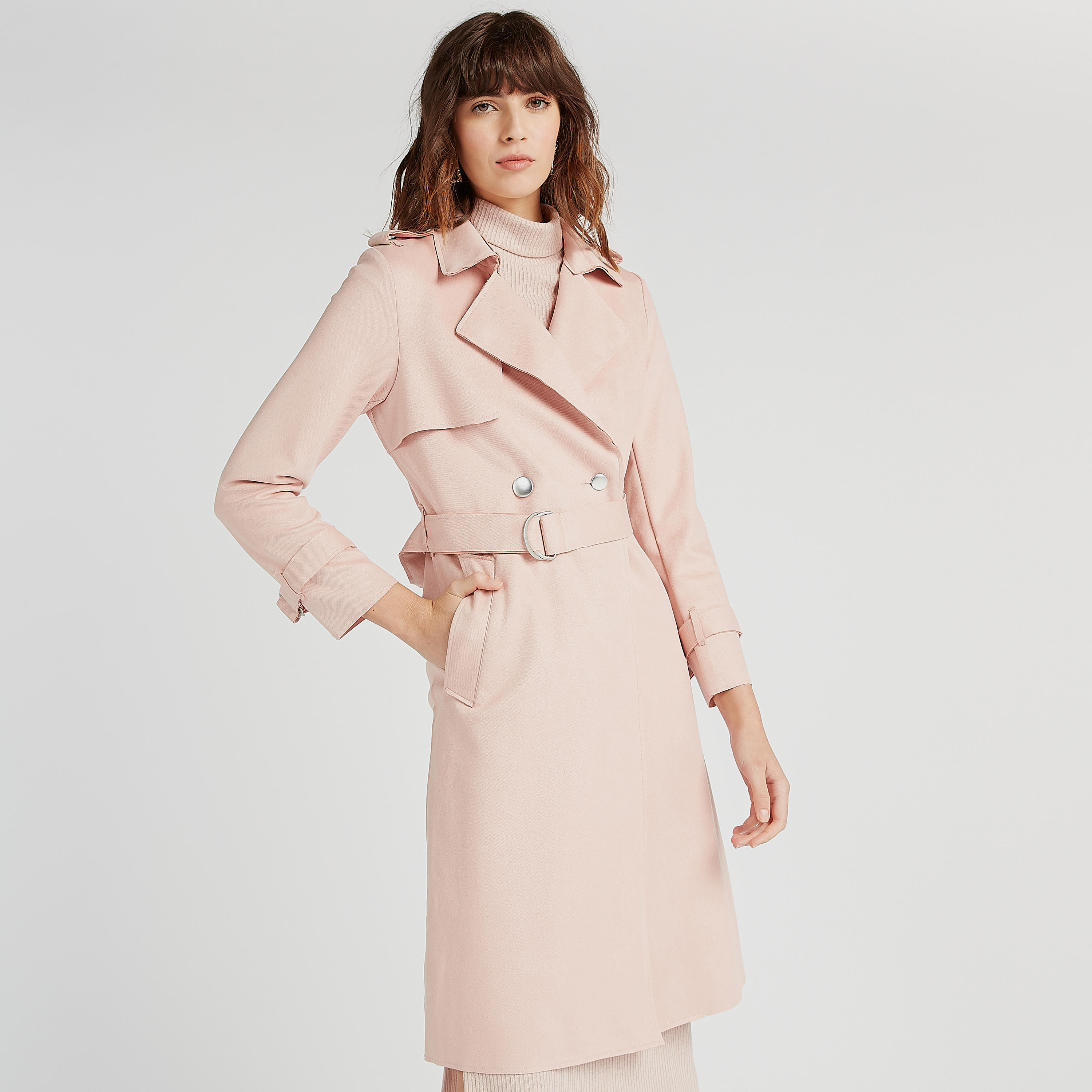 معطف سادة بحزام على الخصر وجيوب-women-clothing-coatsandjackets-coats-image-3