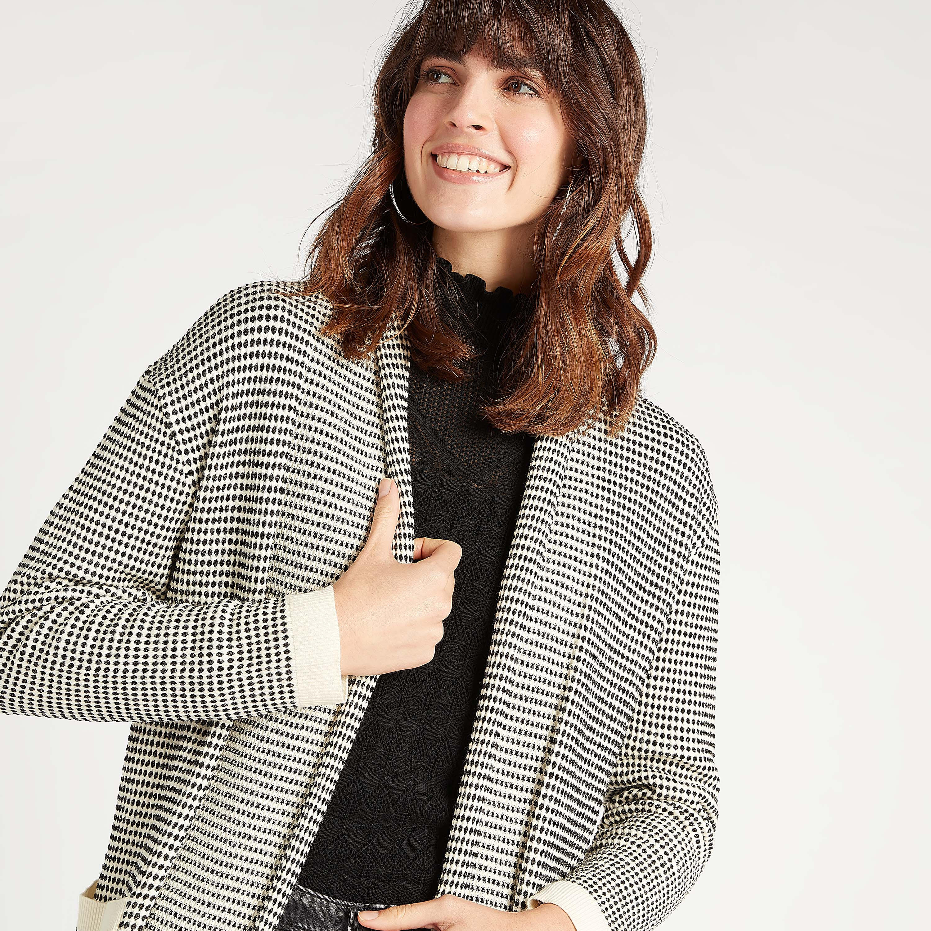 Textured Longline Cardigan with Pockets and Shawl Neck-women-winterwear-coatsandjackets-jackets-image-1