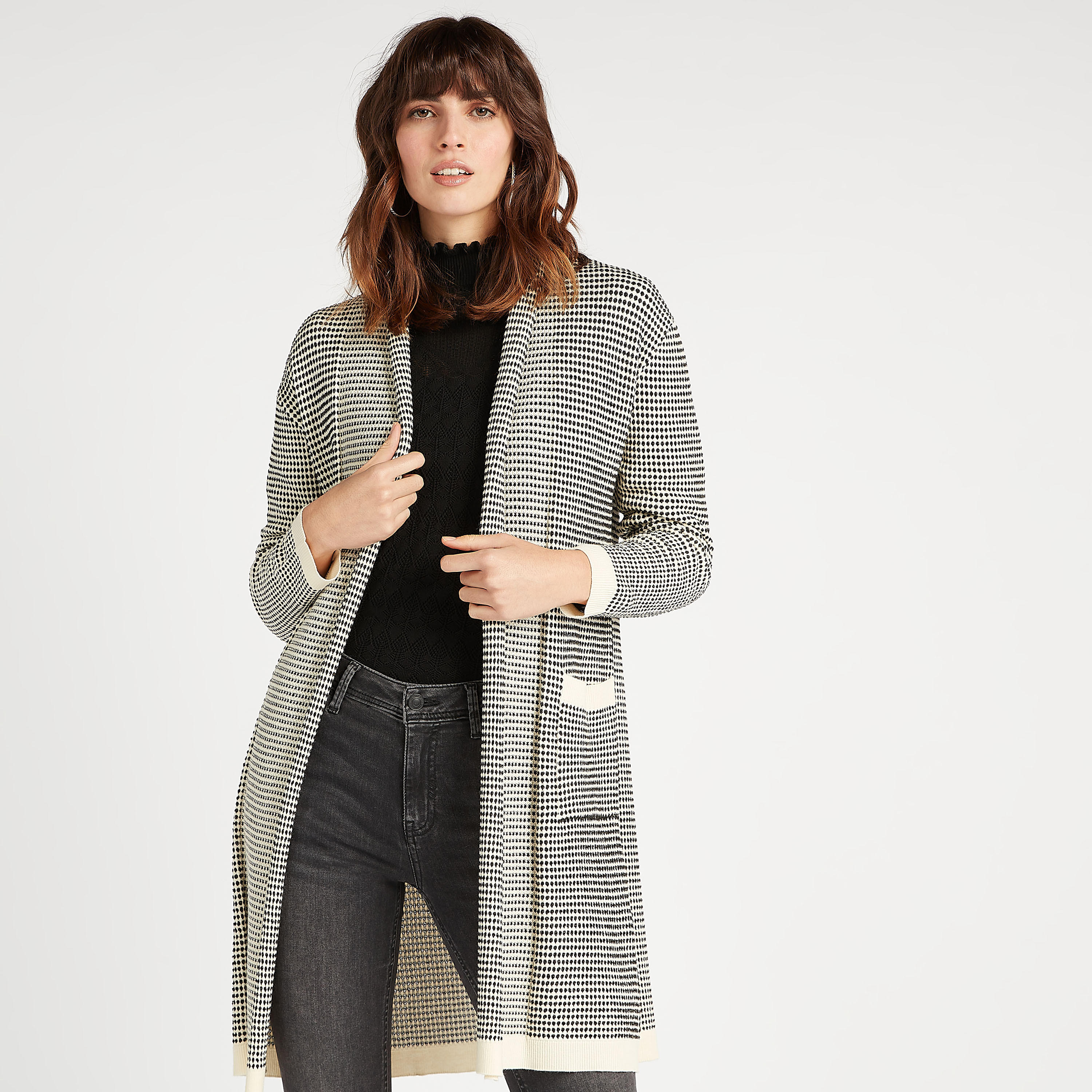 Textured Longline Cardigan with Pockets and Shawl Neck-women-winterwear-coatsandjackets-jackets-image-3