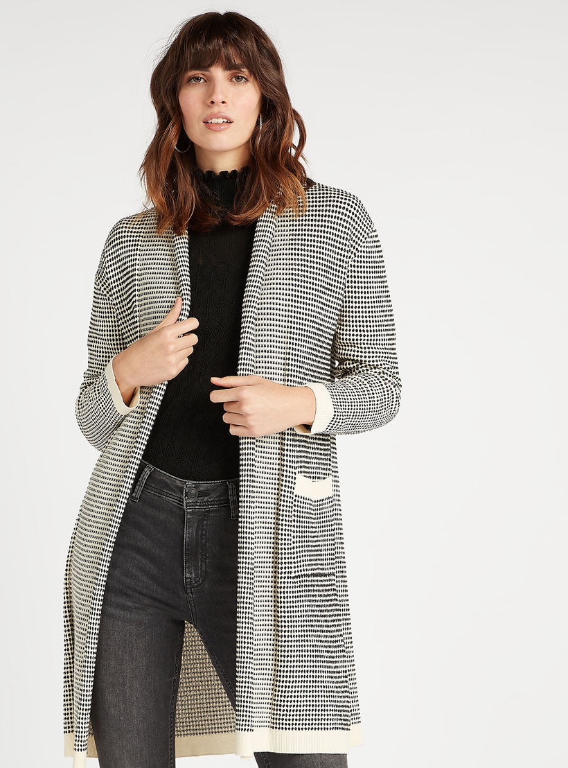 Textured Longline Cardigan with Pockets and Shawl Neck-women-winterwear-coatsandjackets-jackets-image-3