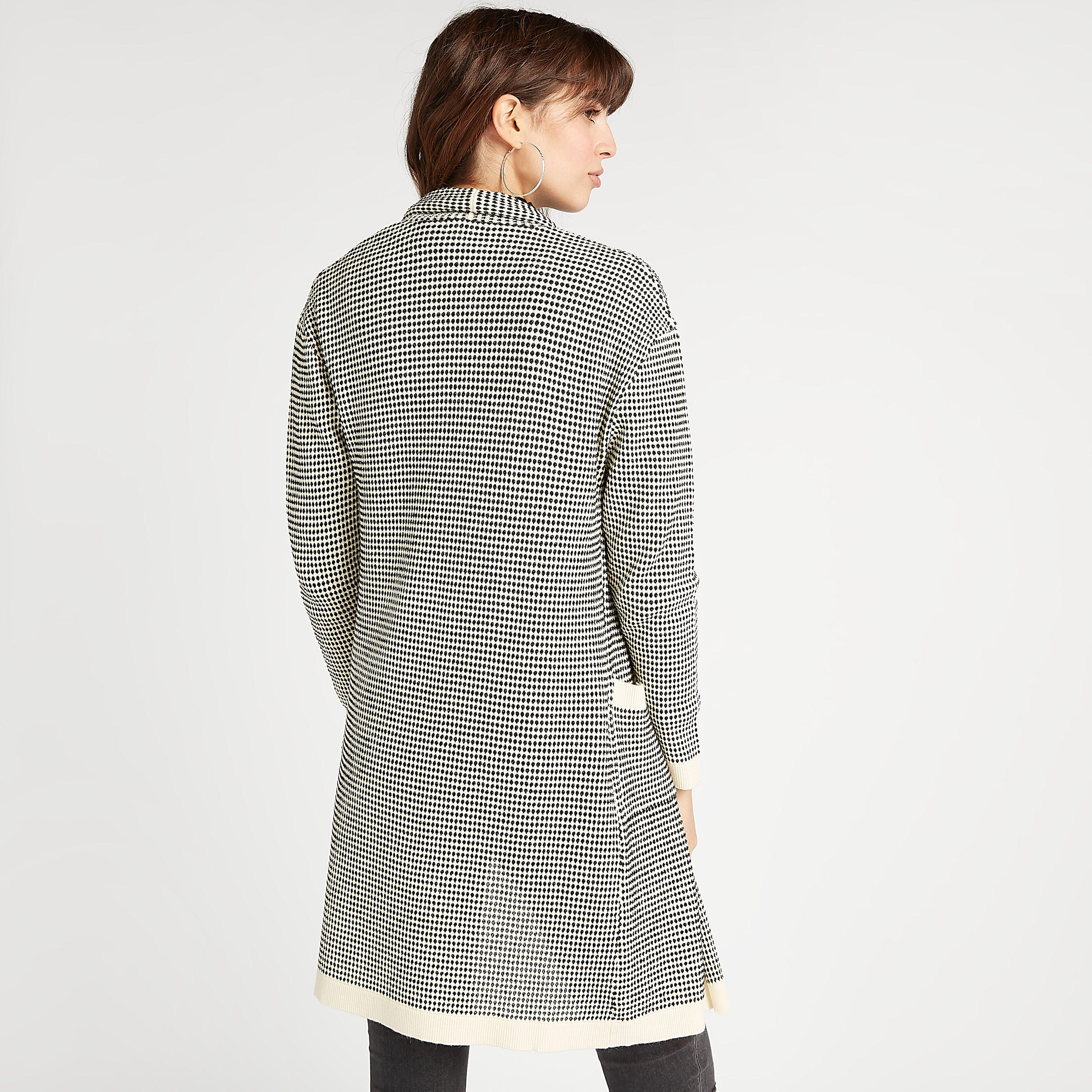 Textured Longline Cardigan with Pockets and Shawl Neck-women-winterwear-coatsandjackets-jackets-image-4