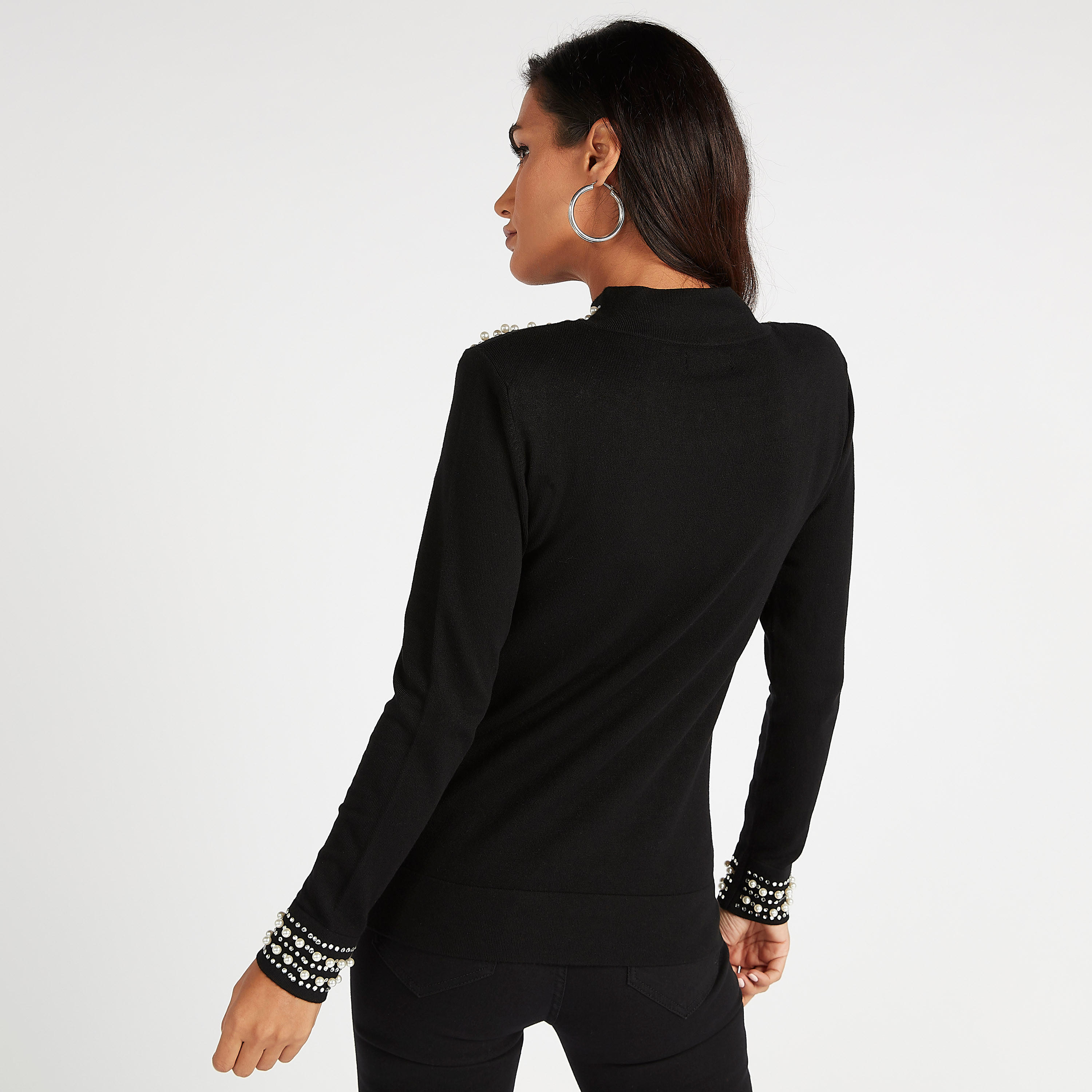 كنزة مزينة بياقة عالية وأكمام طويلة-women-clothing-cardigansandjumpers-jumpers-image-3