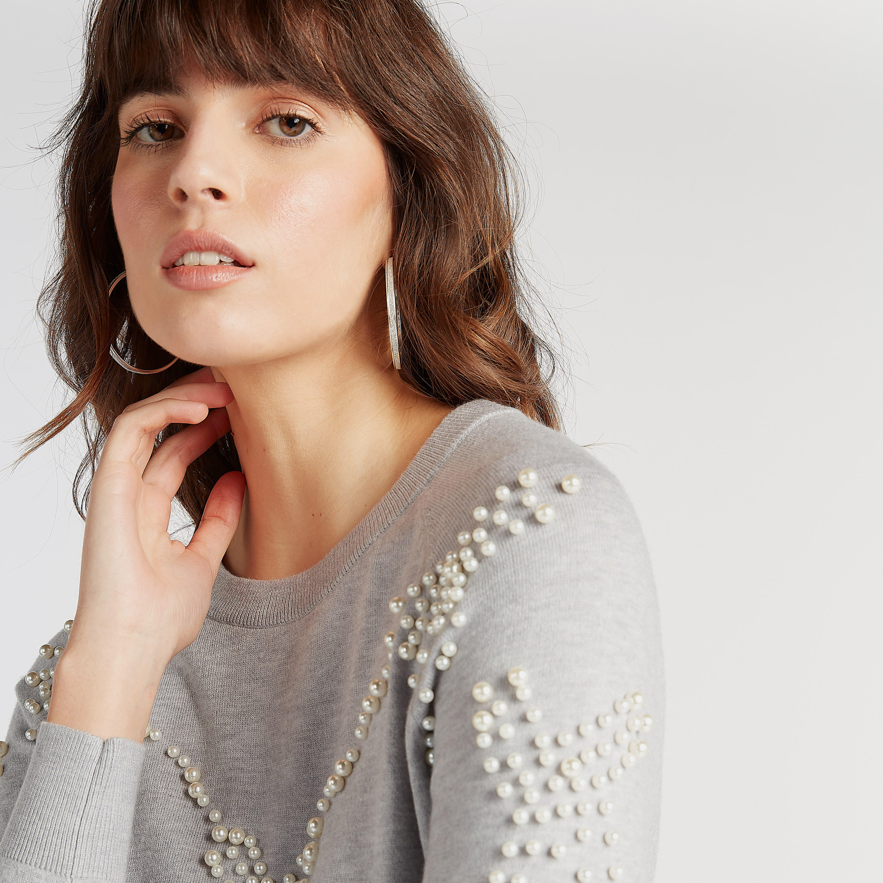 Embellished Crew Neck Sweater with Long Sleeves-women-clothing-cardigansandjumpers-jumpers-image-6