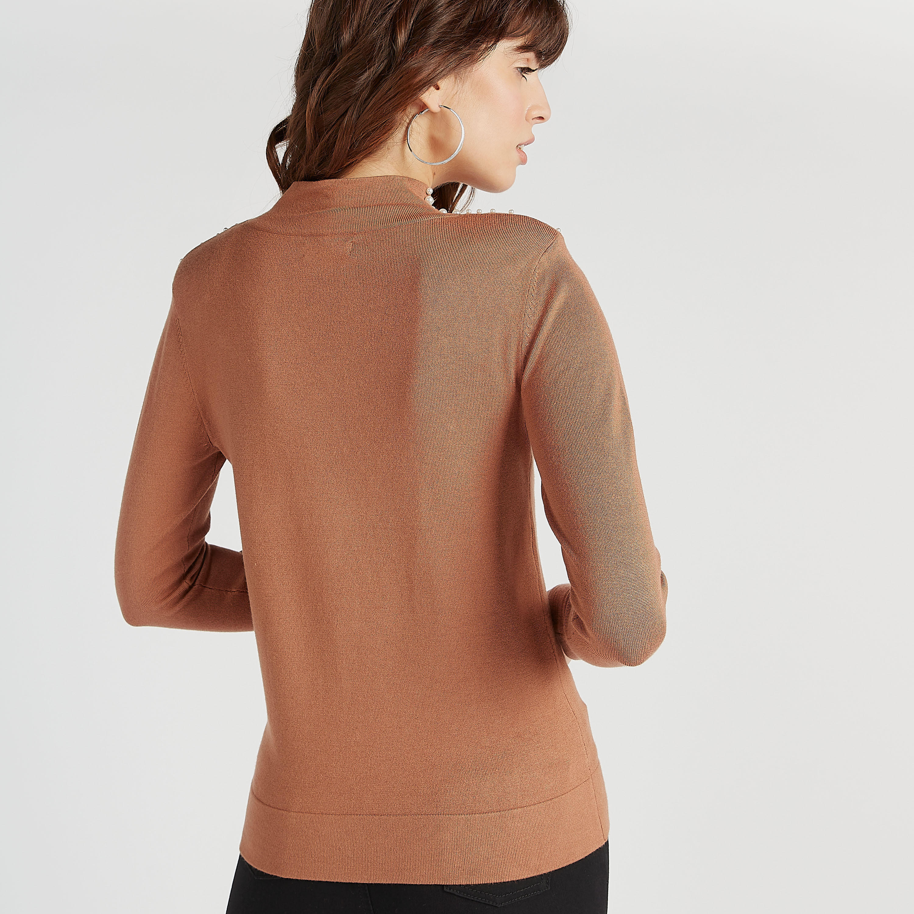 كنزة مزينة بياقة عالية وأكمام طويلة-women-clothing-cardigansandjumpers-jumpers-image-5